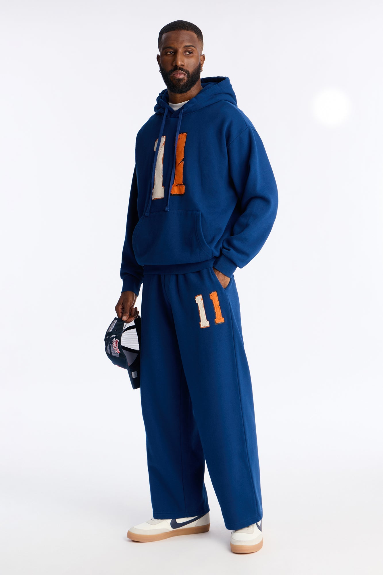 Broadway Patch Sweatpants - Navy Fashion Nova