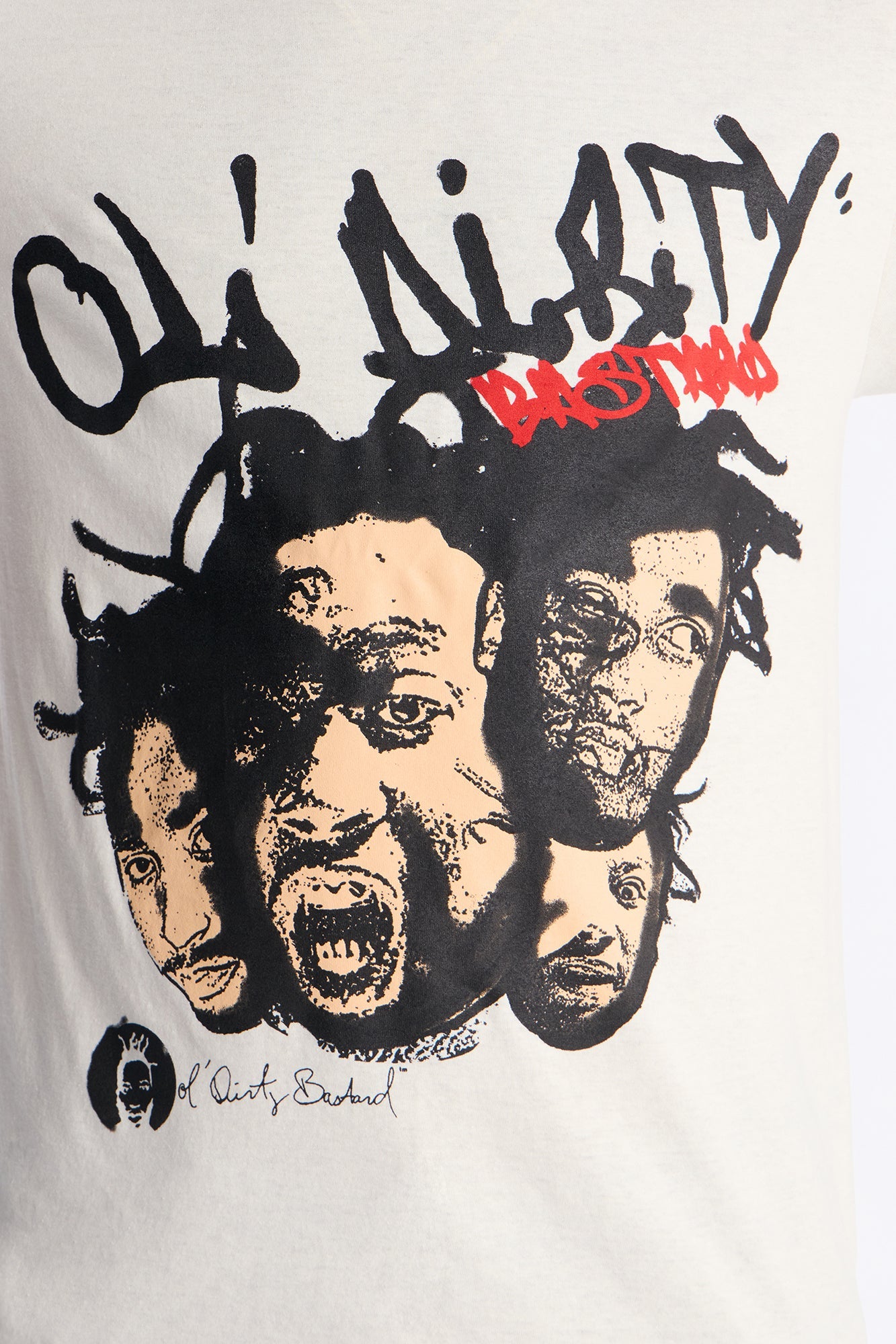 Old Dirty Bastard Phases Short Sleeve Tee - Cream Fashion Nova