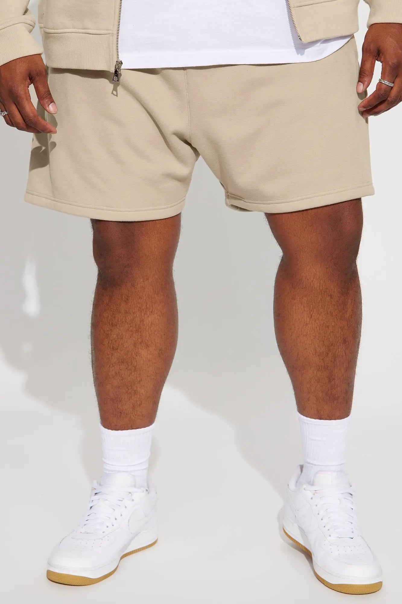 Tyson Oversize Heavyweight Sweat Shorts - Taupe Fashion Nova