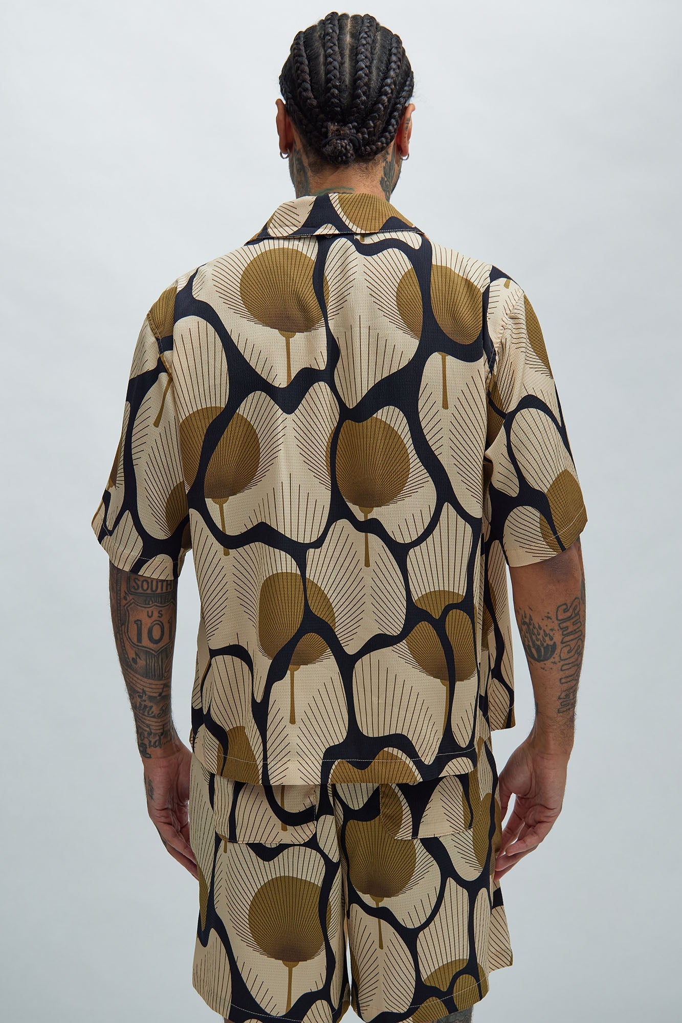 Sahara Textured Shirt - Tan/Multi Fashion Nova