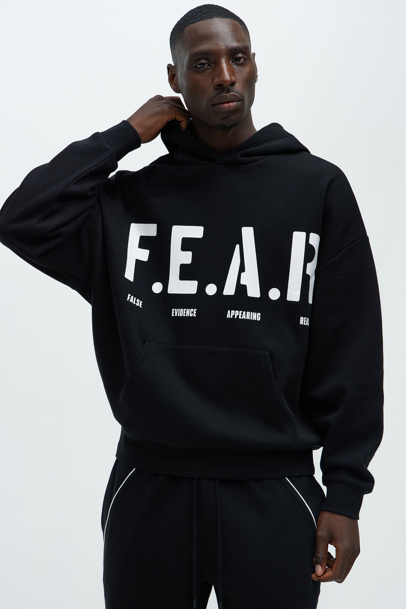 Tyson Fear Oversized Hoodie - Black Fashion Nova