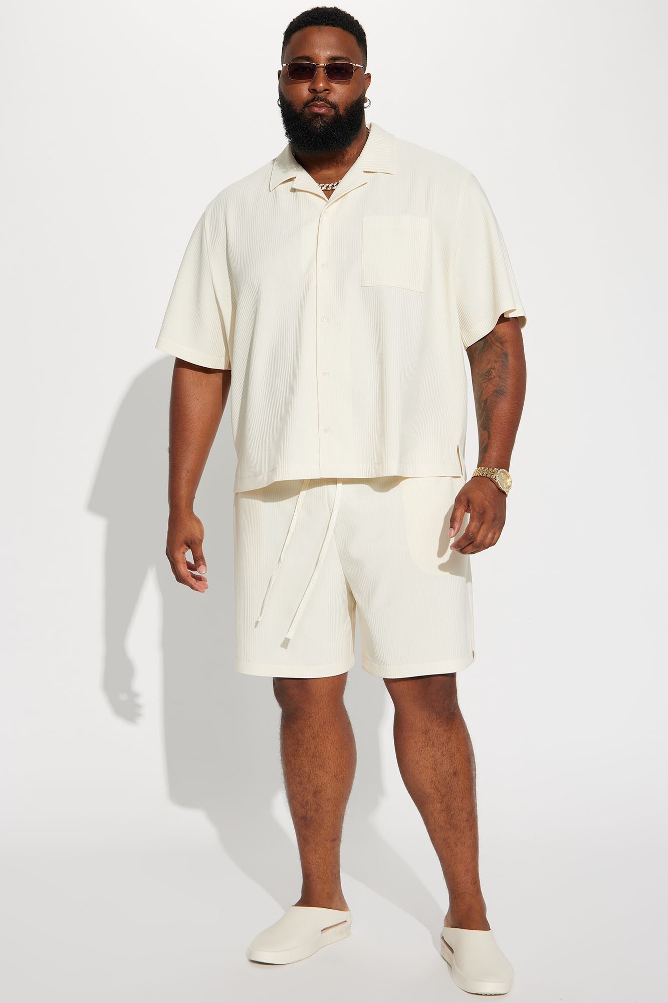 Show Up Basketball Short - Off White Fashion Nova