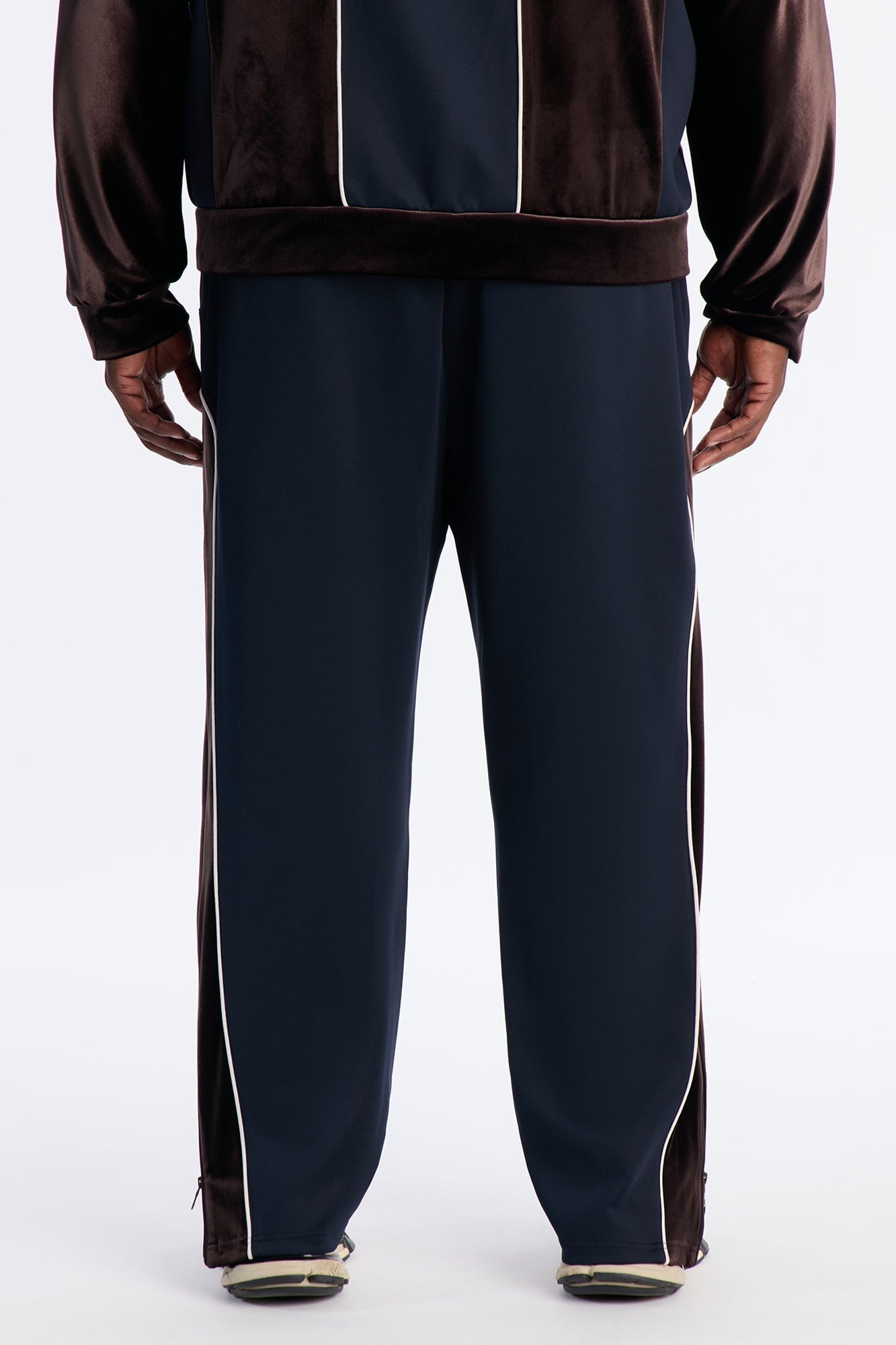 Slim Lexington Velour Side Track Pant - Navy Fashion Nova