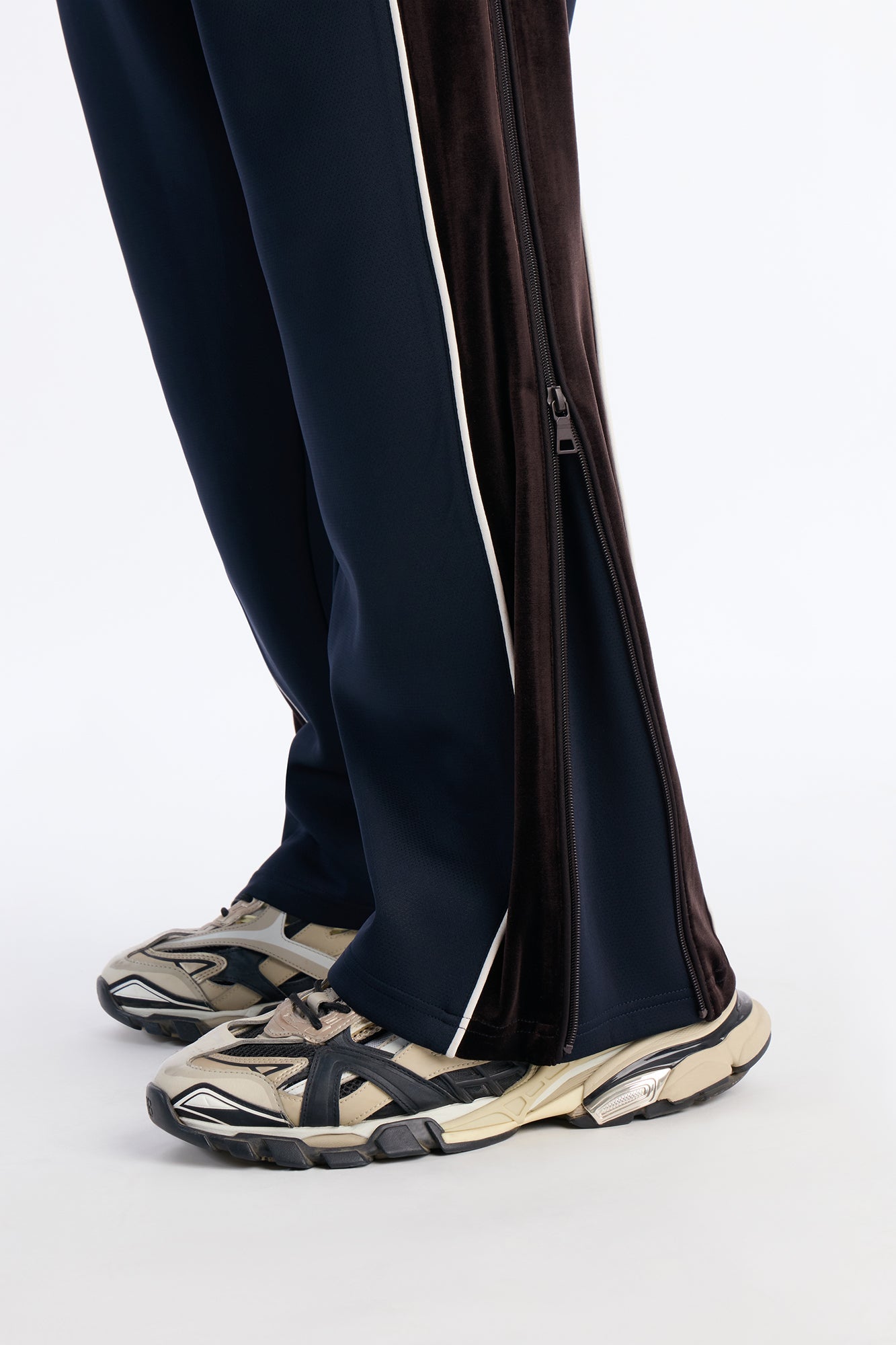 Slim Lexington Velour Side Track Pant - Navy Fashion Nova