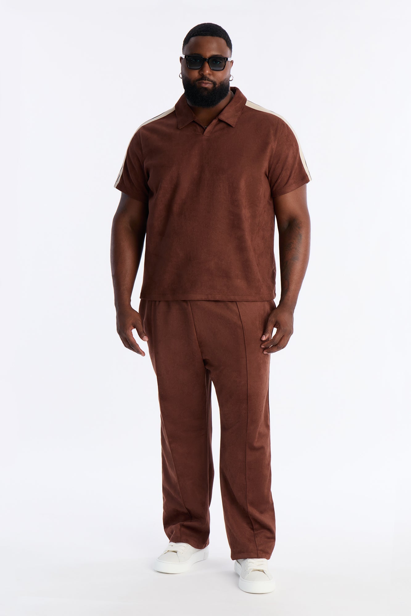 Straight Faux Suede Pant - Brown Fashion Nova