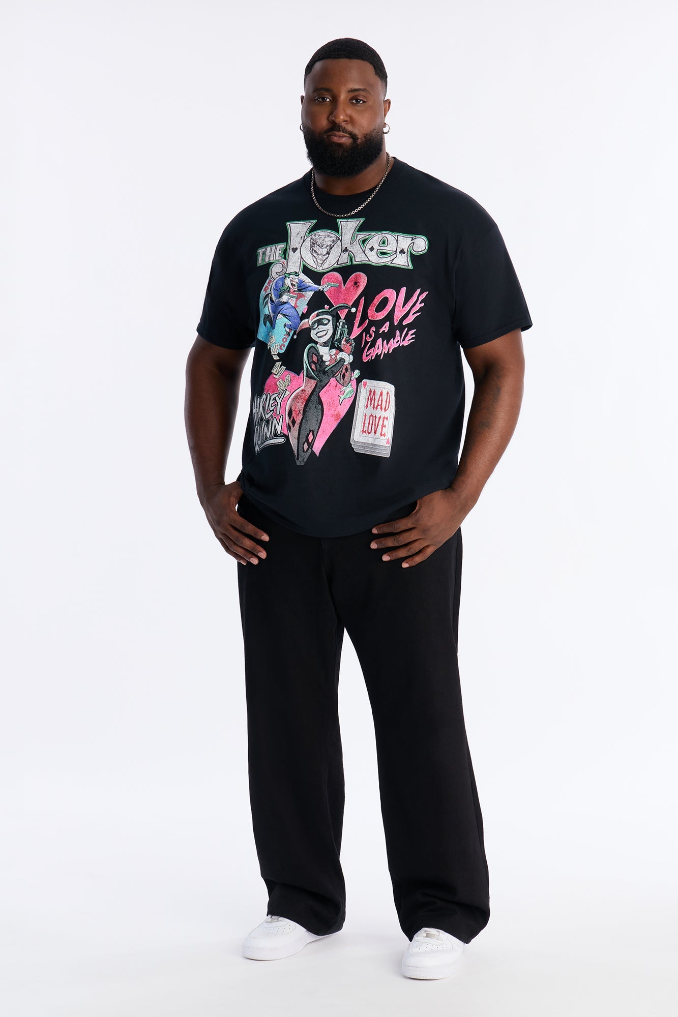 The Joker And Harley Mad Love Short Sleeve Tee - Black Fashion Nova