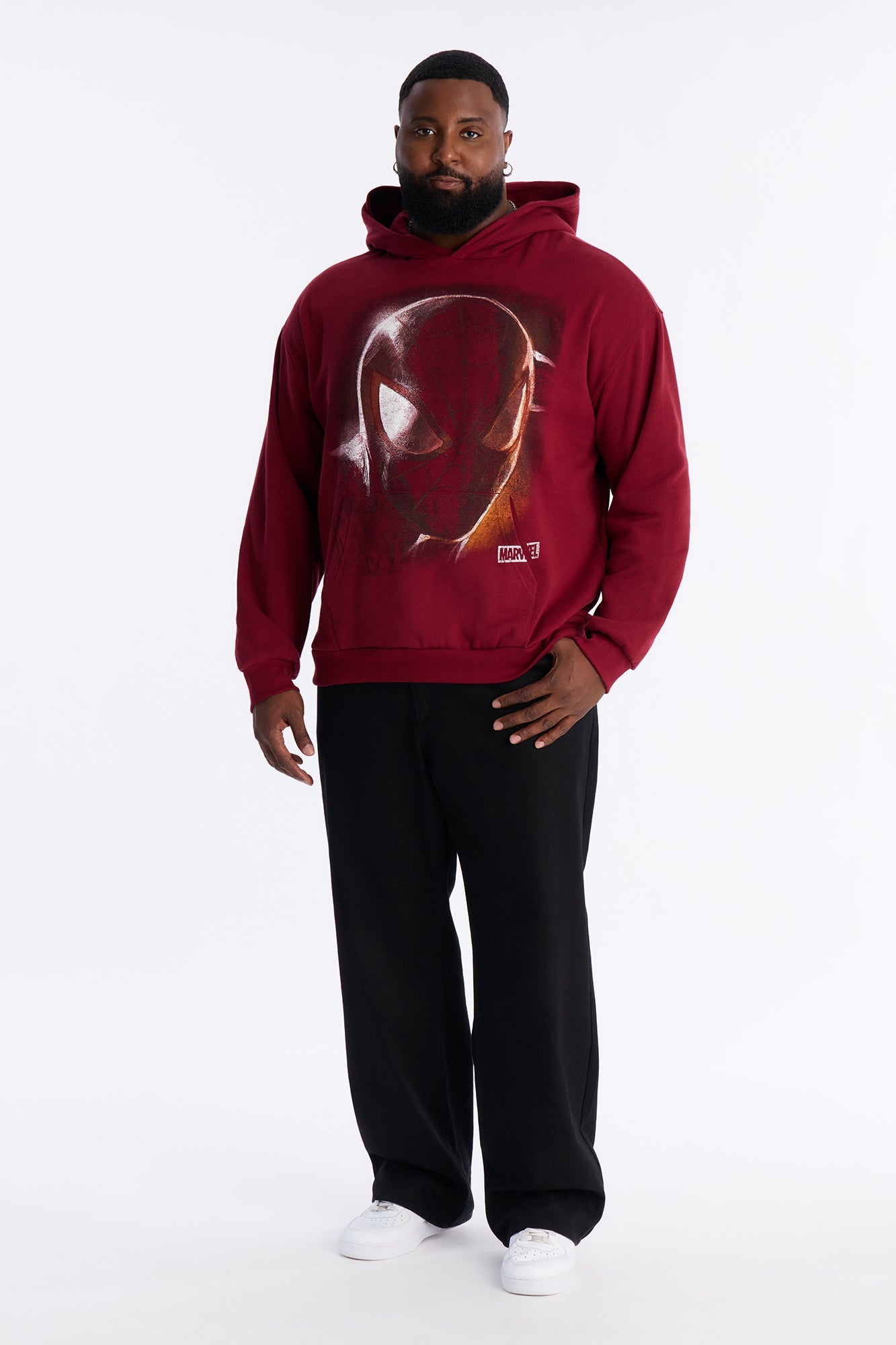 Marvel Spiderman Be Greater Hoodie - Burgundy Fashion Nova