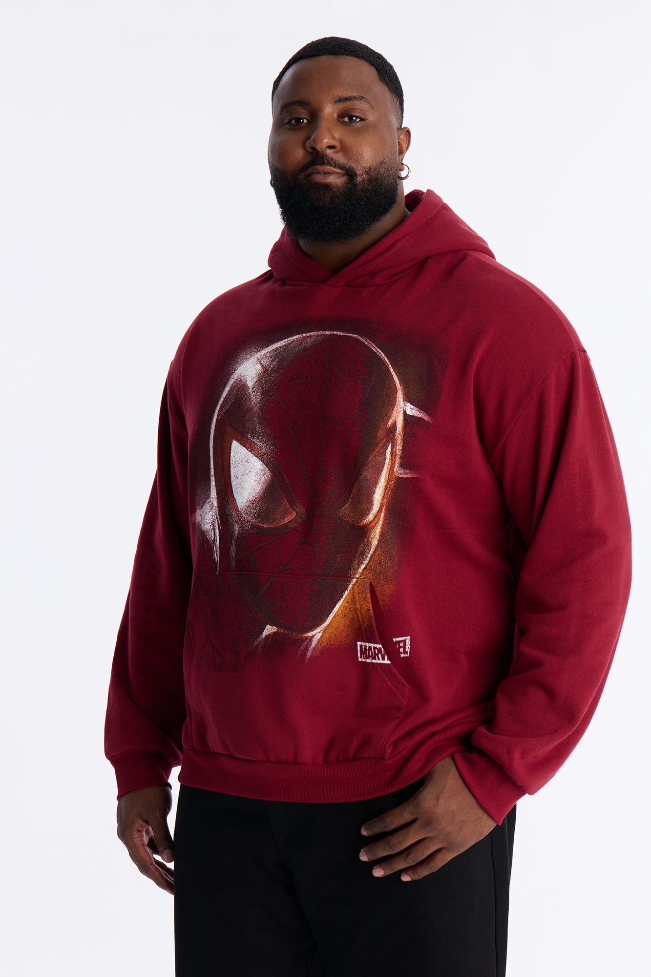 Marvel Spiderman Be Greater Hoodie - Burgundy Fashion Nova