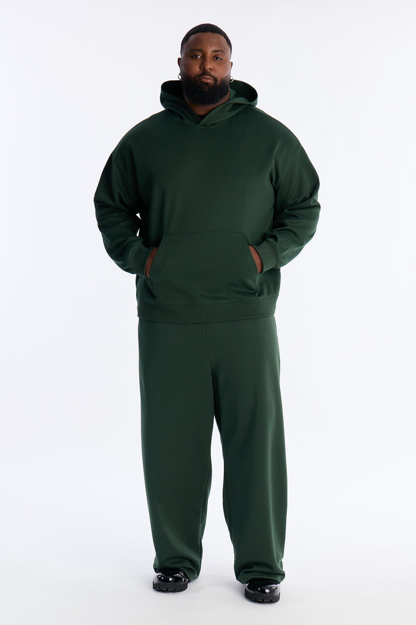 Structured Fleece Hoodie - Green Fashion Nova