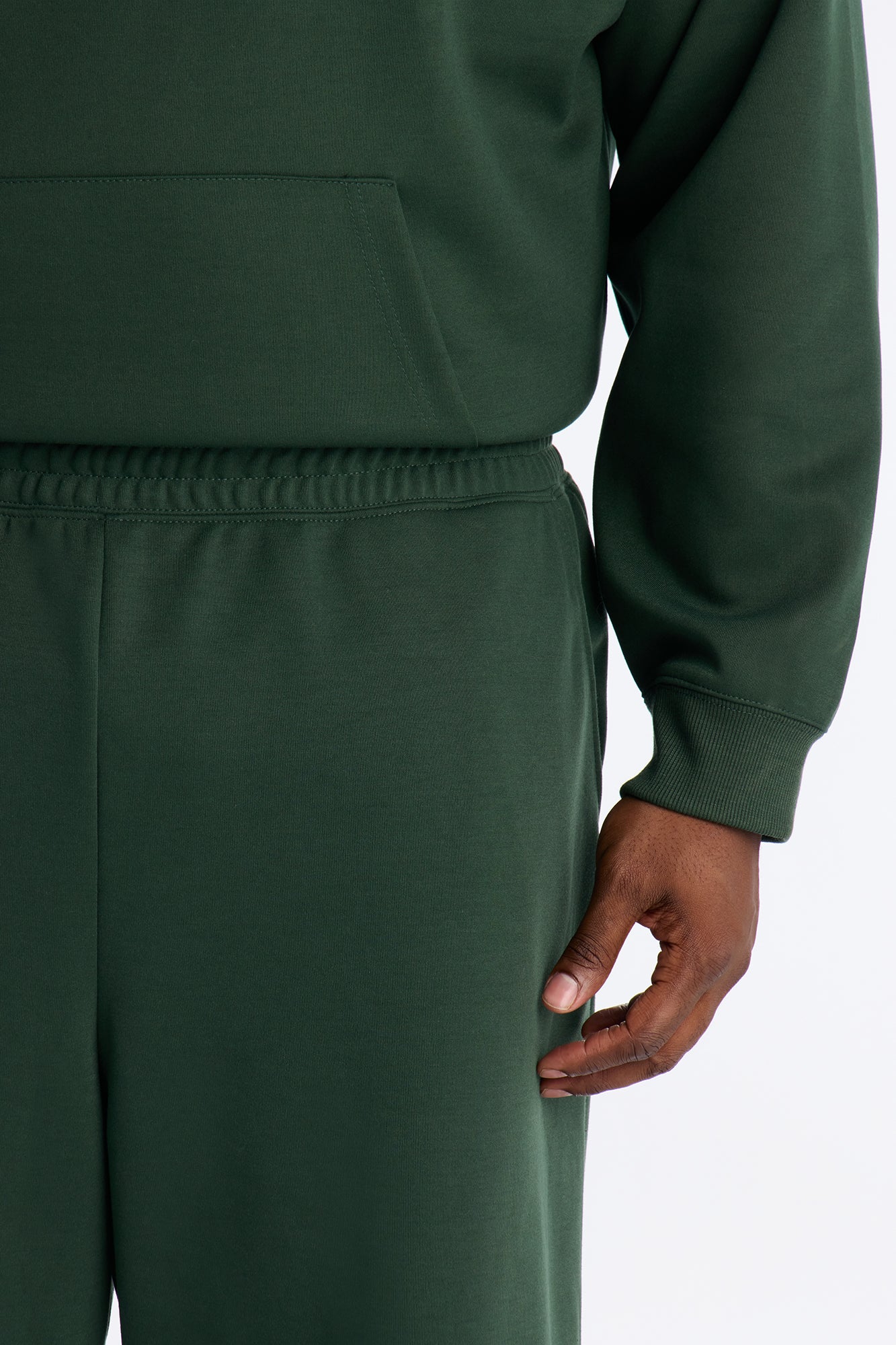 Structured Fleece Wide Leg Sweatpants - Green Fashion Nova