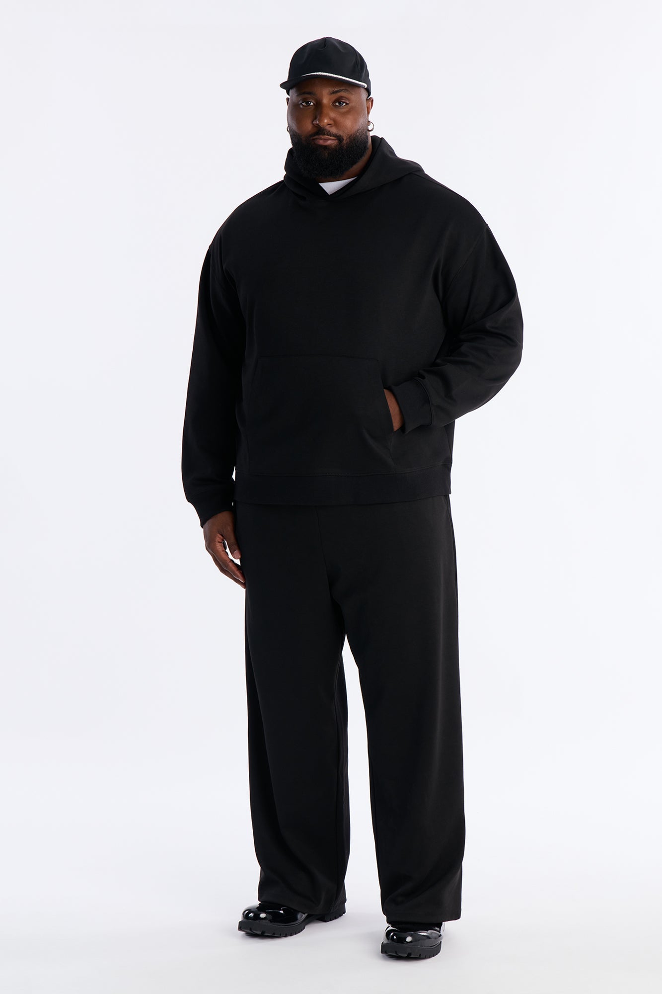 Structured Fleece Hoodie - Black Fashion Nova