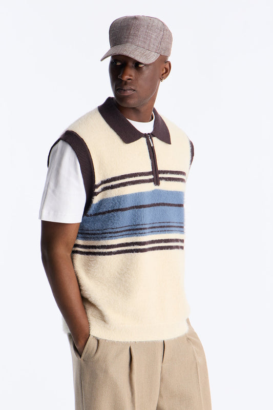 Summit Fuzzy Sweater Vest - Cream Fashion Nova