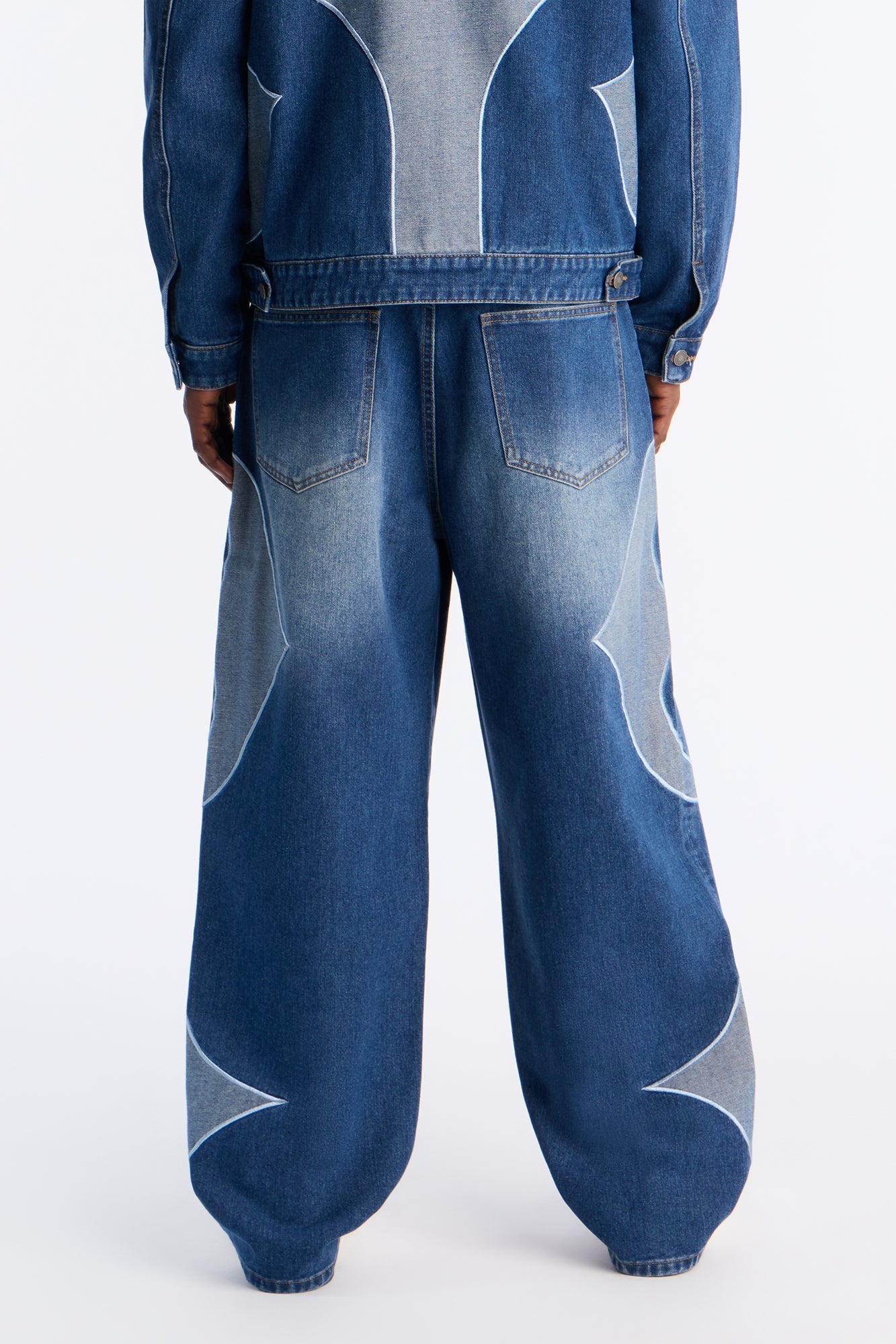 Baggy Crescent Jean - Medium Blue Wash Fashion Nova