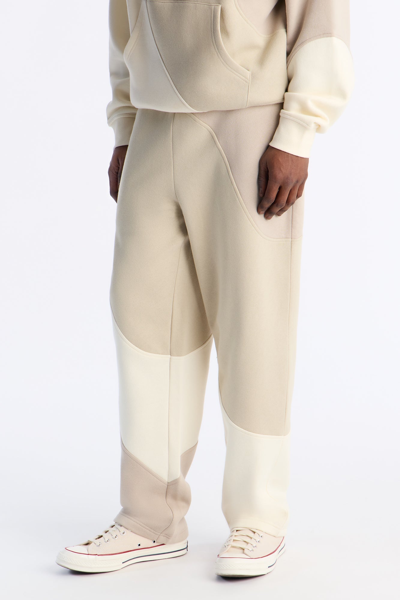 Neapolitan Paneled Straight Sweatpants - Taupe Fashion Nova