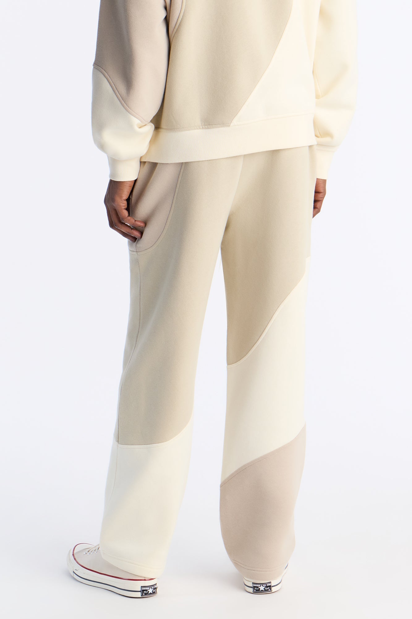 Neapolitan Paneled Straight Sweatpants - Taupe Fashion Nova
