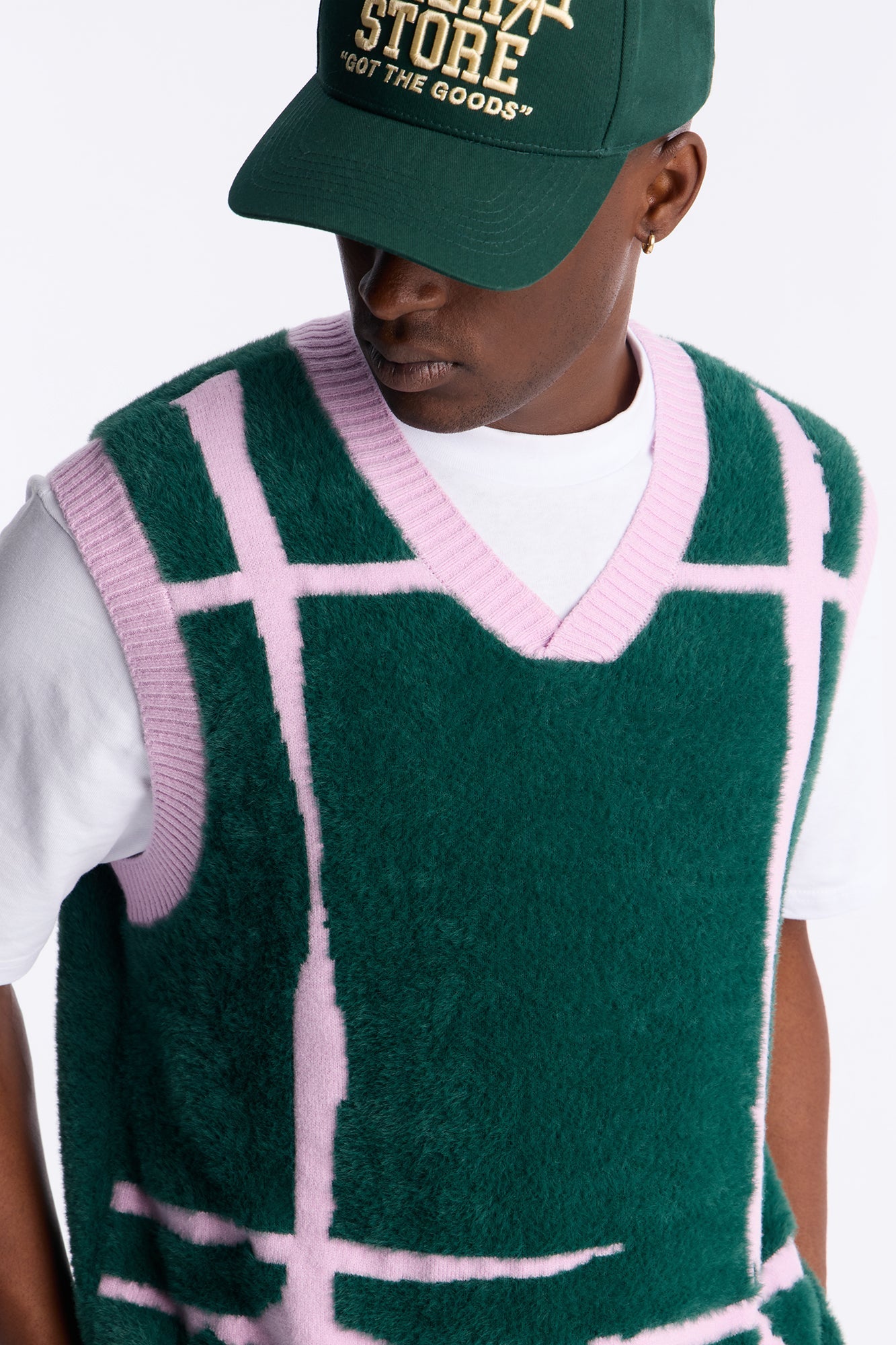 Gridlock Fuzzy Sweater Vest - Purple Fashion Nova