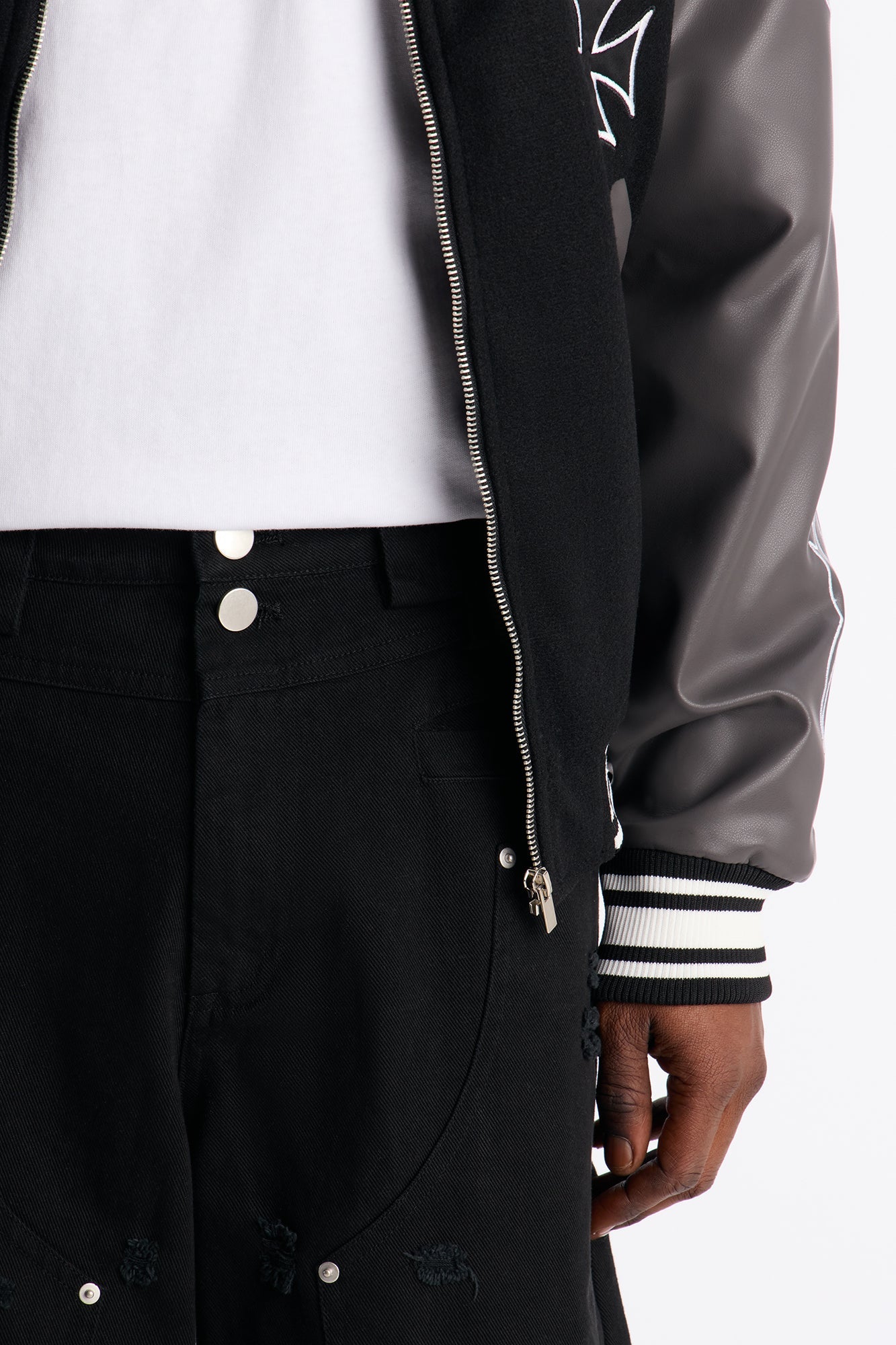 Baggy Mirage Zone Paneled Short - Black Fashion Nova