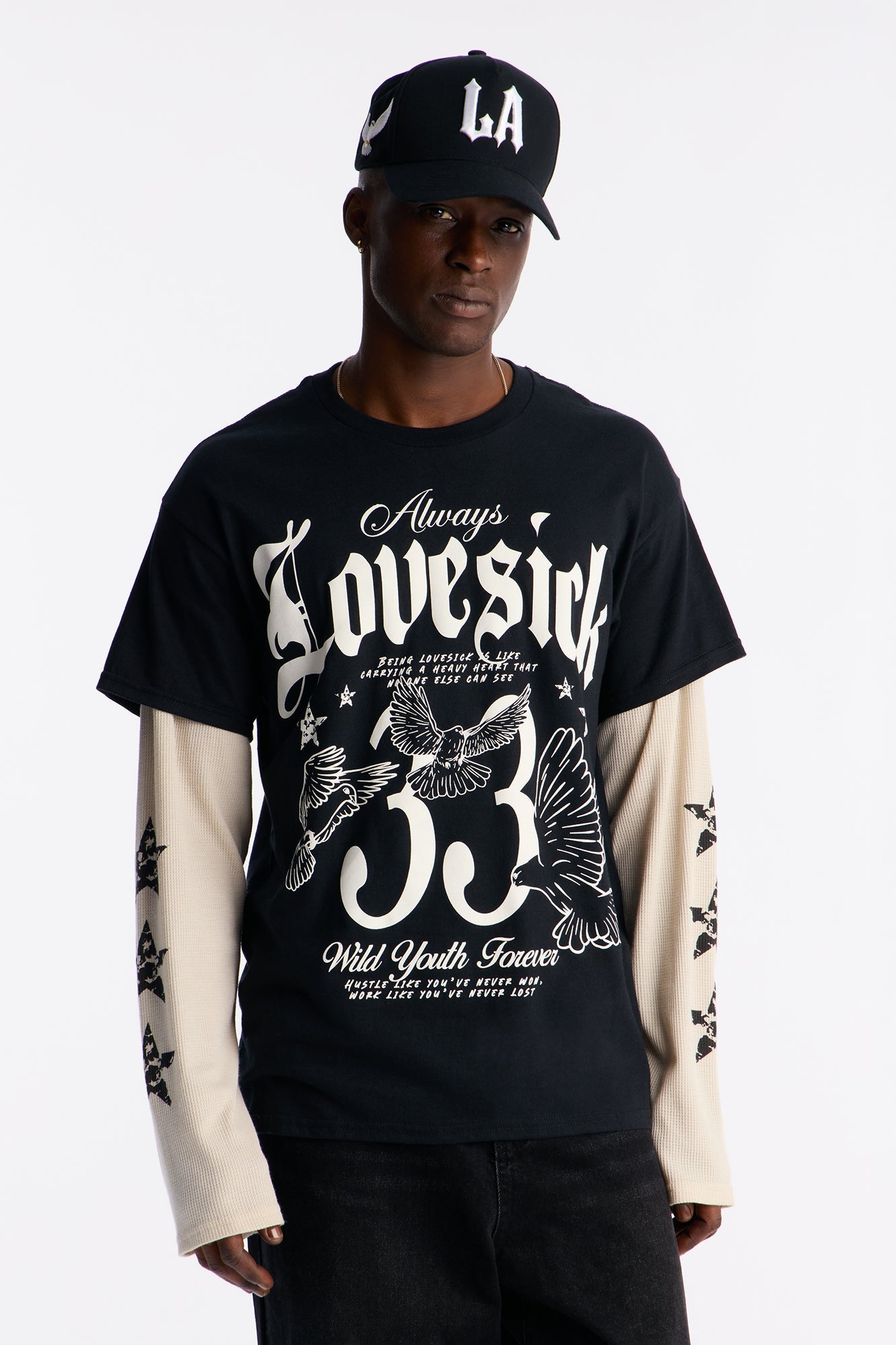 Lovesick 2fer Long Sleeve Tee - Black Fashion Nova