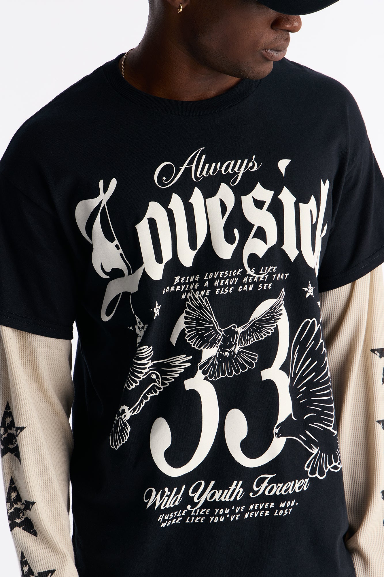 Lovesick 2fer Long Sleeve Tee - Black Fashion Nova