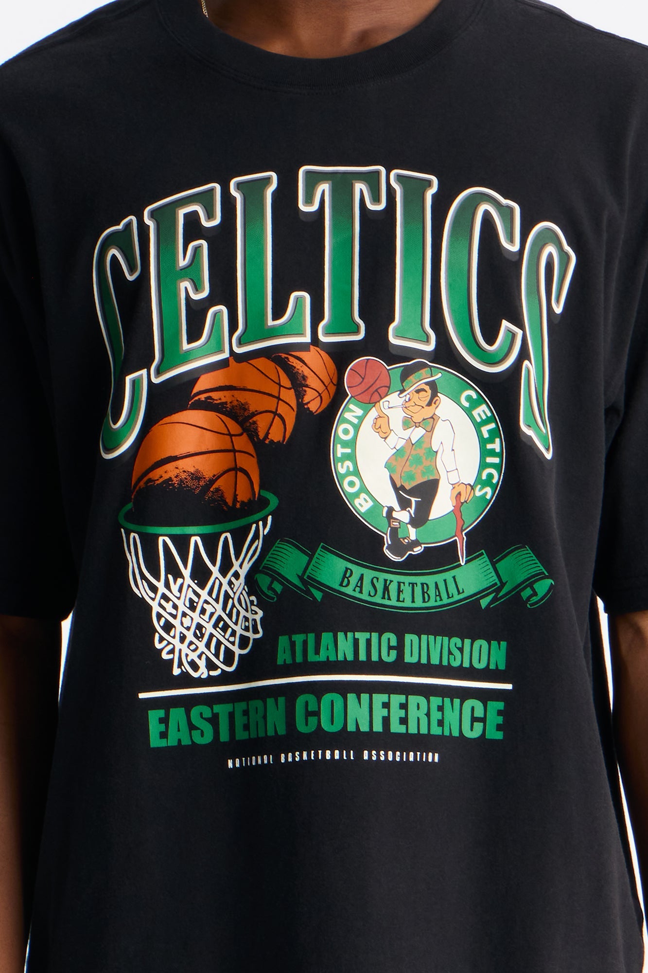 Celtics For The City Short Sleeve Tee - Black Wash Fashion Nova
