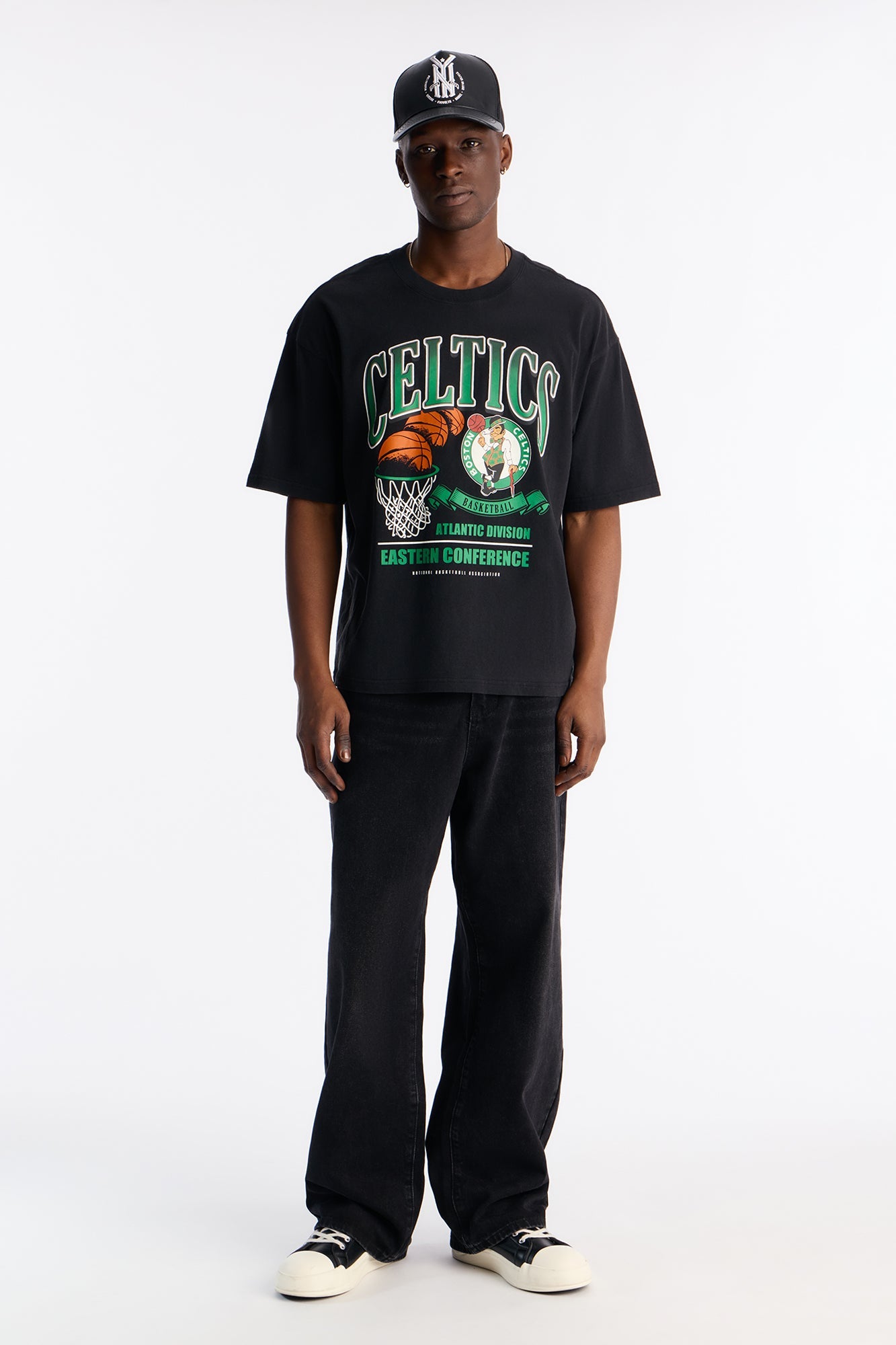 Celtics For The City Short Sleeve Tee - Black Wash Fashion Nova
