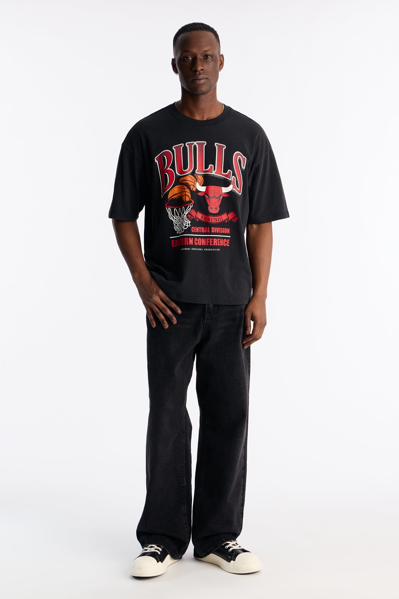 Bulls For The City Short Sleeve Tee - Black Wash Fashion Nova