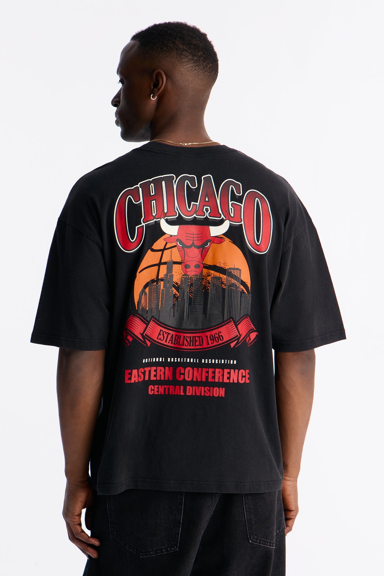 Bulls For The City Short Sleeve Tee - Black Wash Fashion Nova