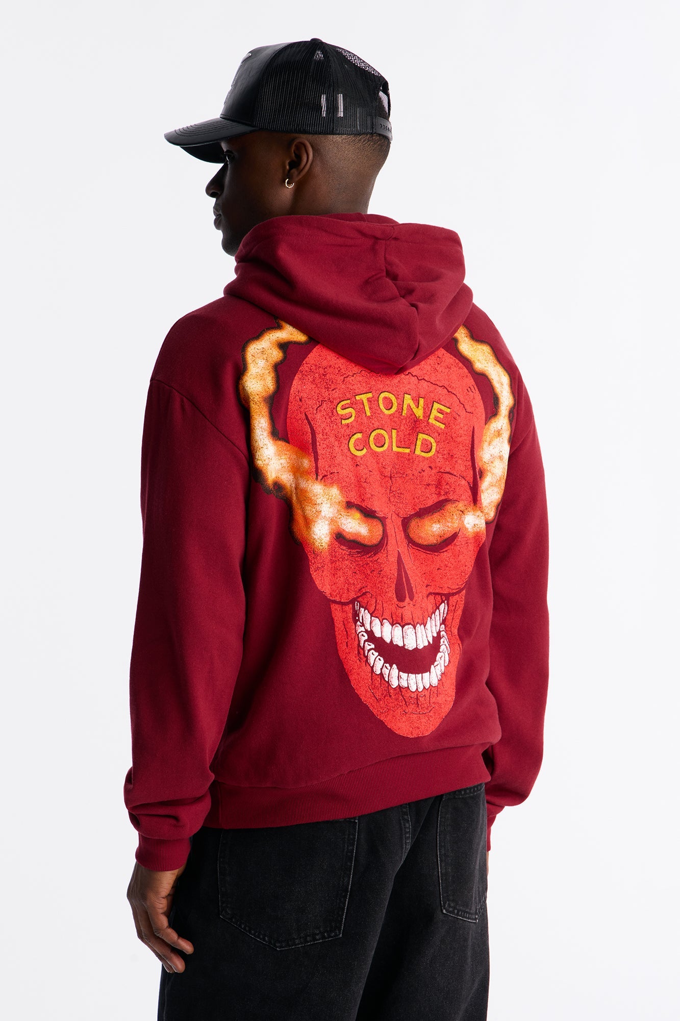 WWE Cold Stone Steve Austin Texas Rattle Snake Hoodie - Burgundy Fashion Nova