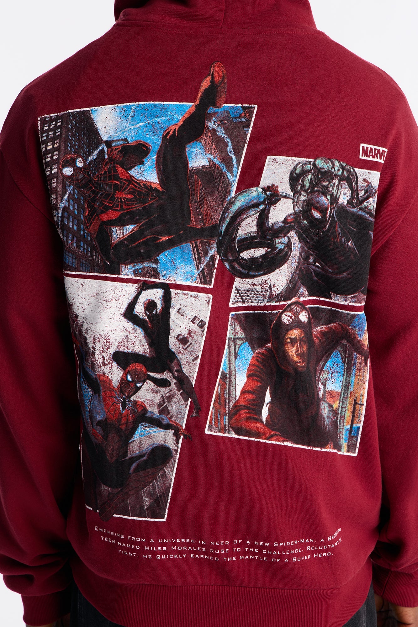 Marvel Spiderman Be Greater Hoodie - Burgundy Fashion Nova