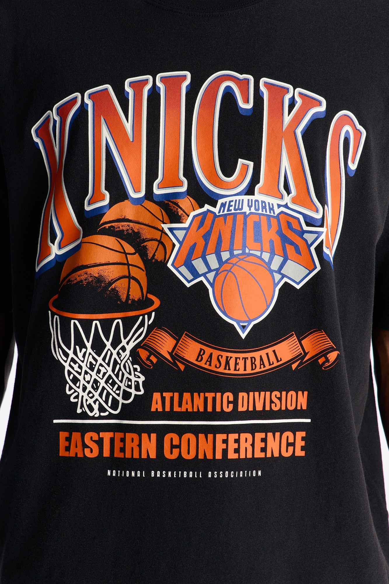 Knicks For The City Short Sleeve Tee - Black Wash Fashion Nova