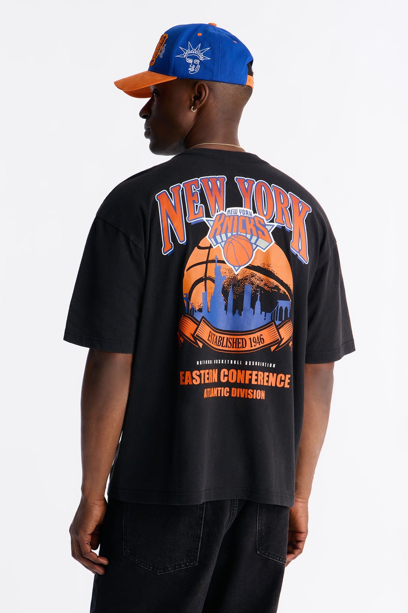 Knicks For The City Short Sleeve Tee - Black Wash Fashion Nova