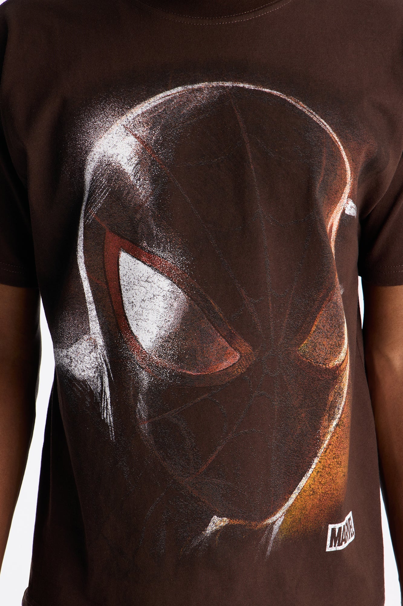 Boxy Spider Man Be Yourself Short Sleeve Tee - Brown Fashion Nova
