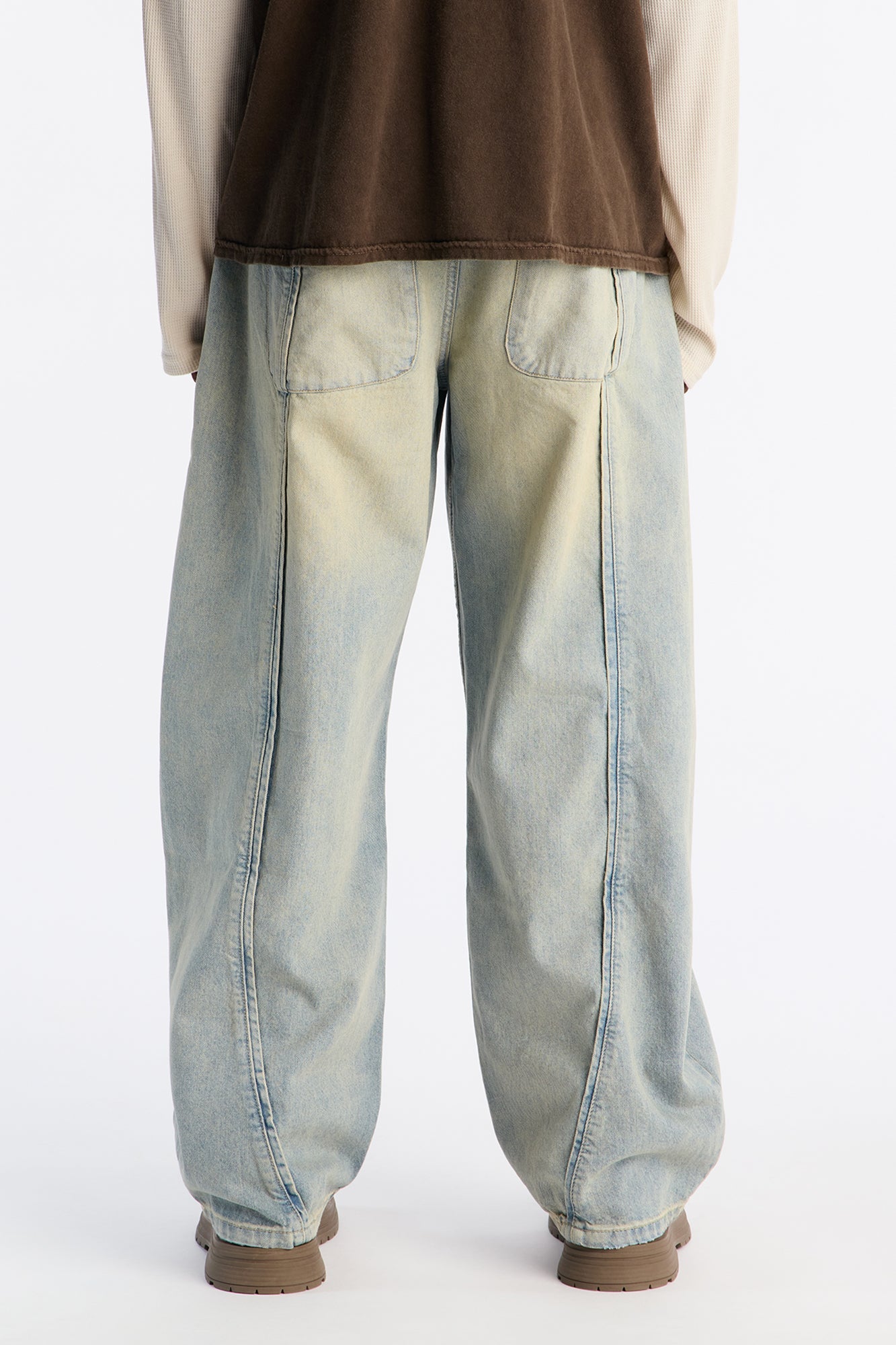 Barrel Led On Panel Jean - Light Wash Fashion Nova