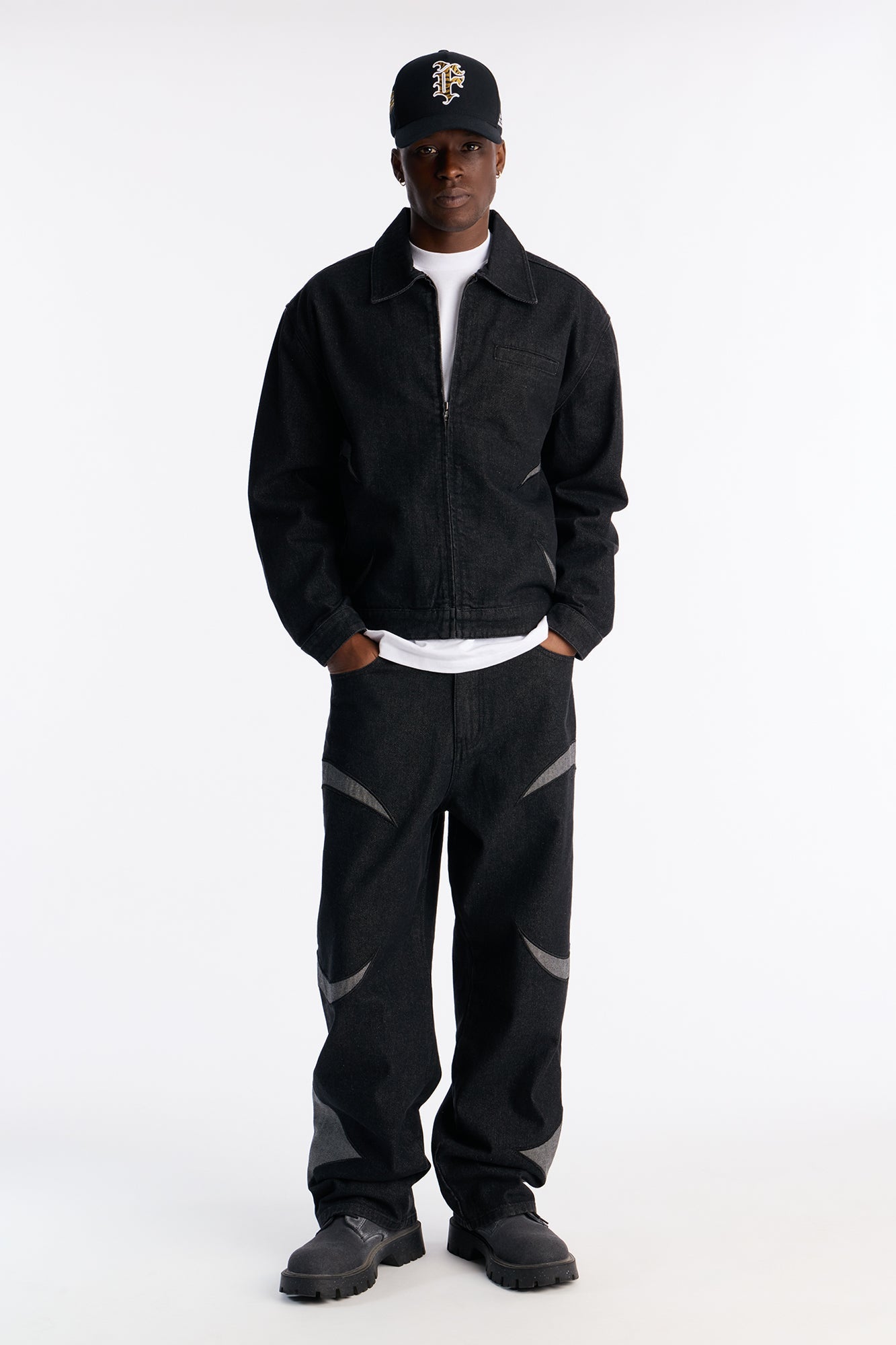 Baggy Crescent Jean - Black Fashion Nova