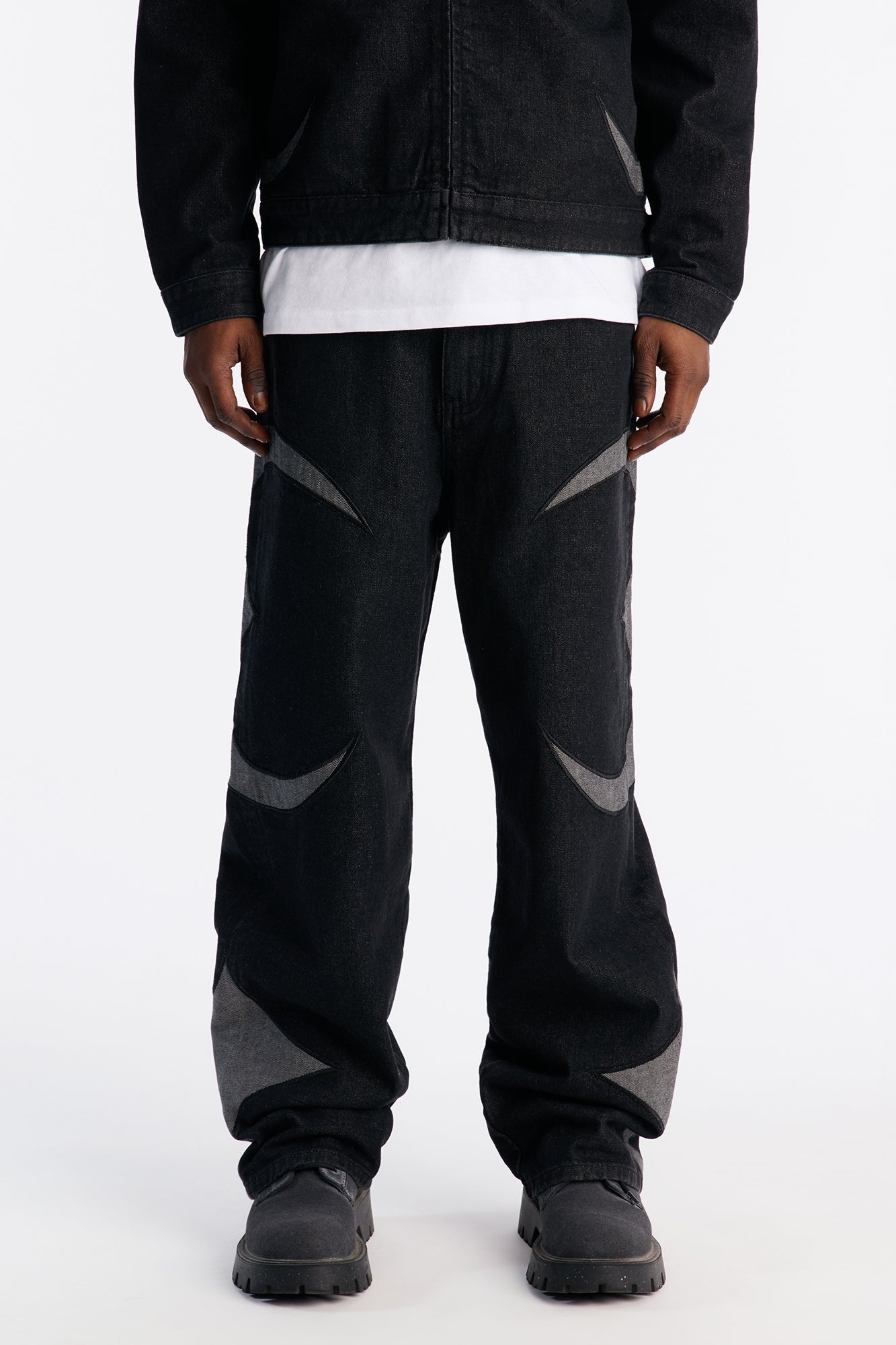 Baggy Crescent Jean - Black Fashion Nova