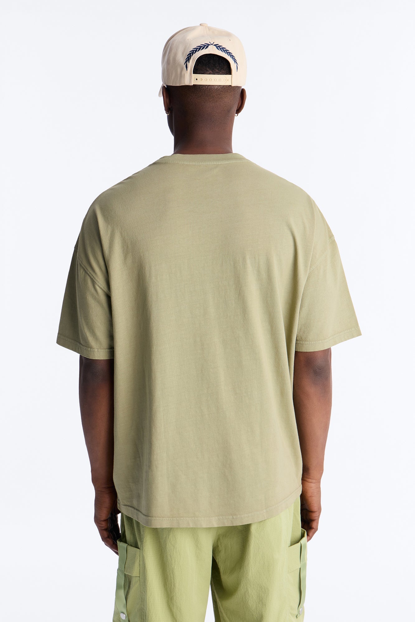 LA Street Saints Oversized Short Sleeve Tee - Olive Fashion Nova