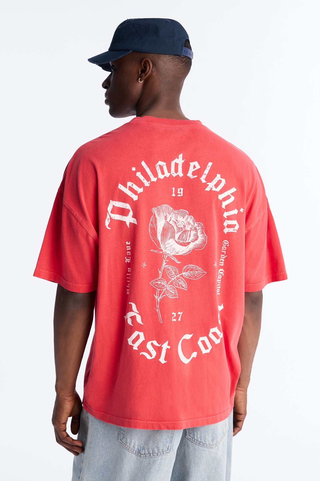Philly Rose Oversized Short Sleeve Tee - Red Fashion Nova