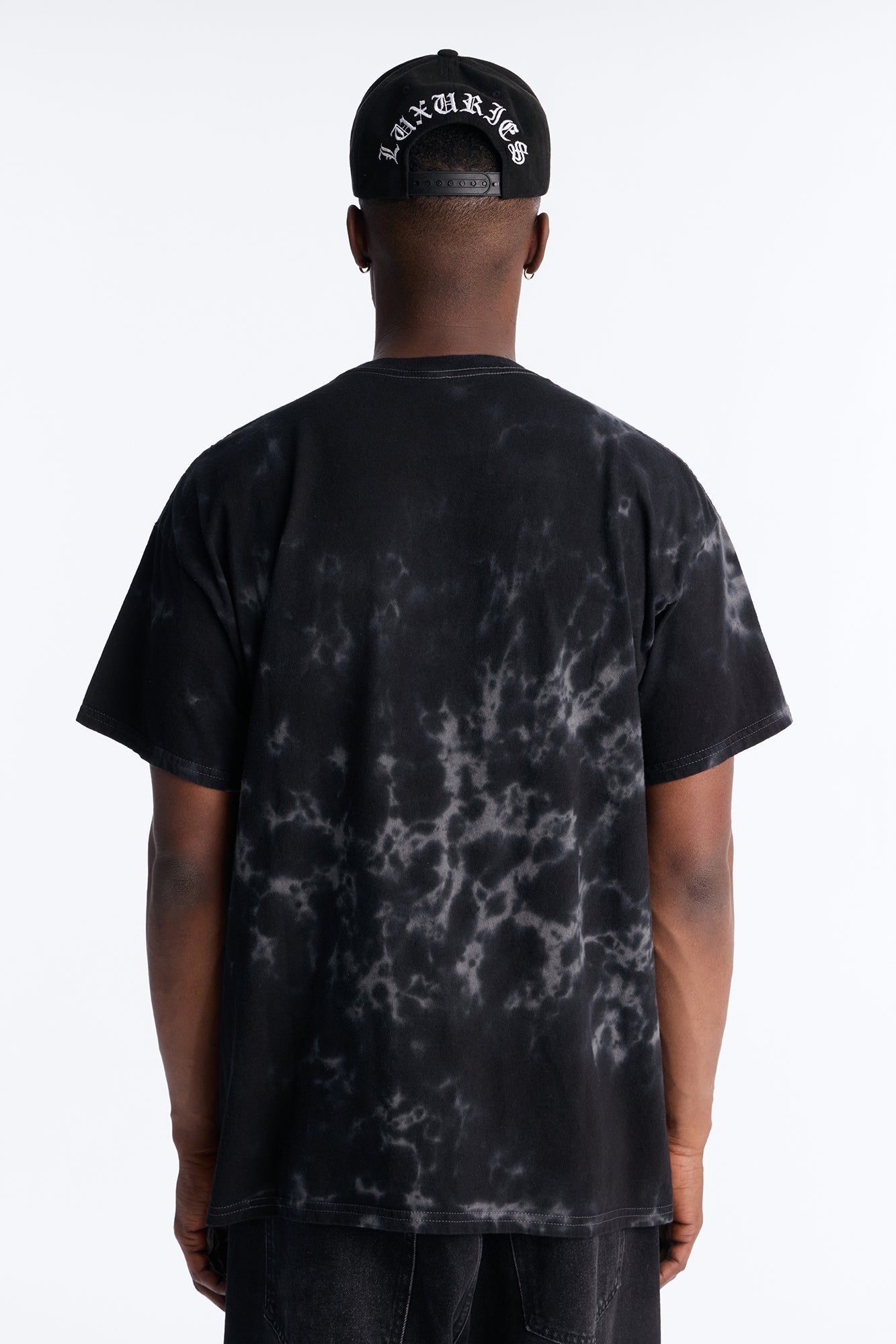 Faith Tye Dye Oversized Short Sleeve Tee - Black Fashion Nova