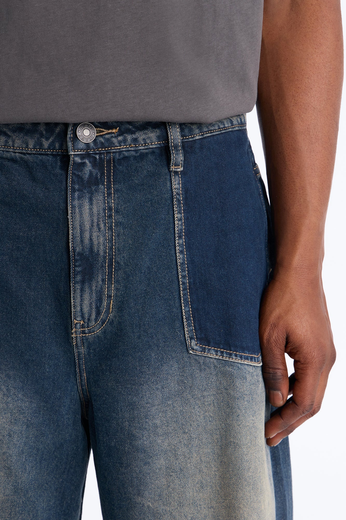 Baggy Drift Denim Short - Dark Wash Fashion Nova