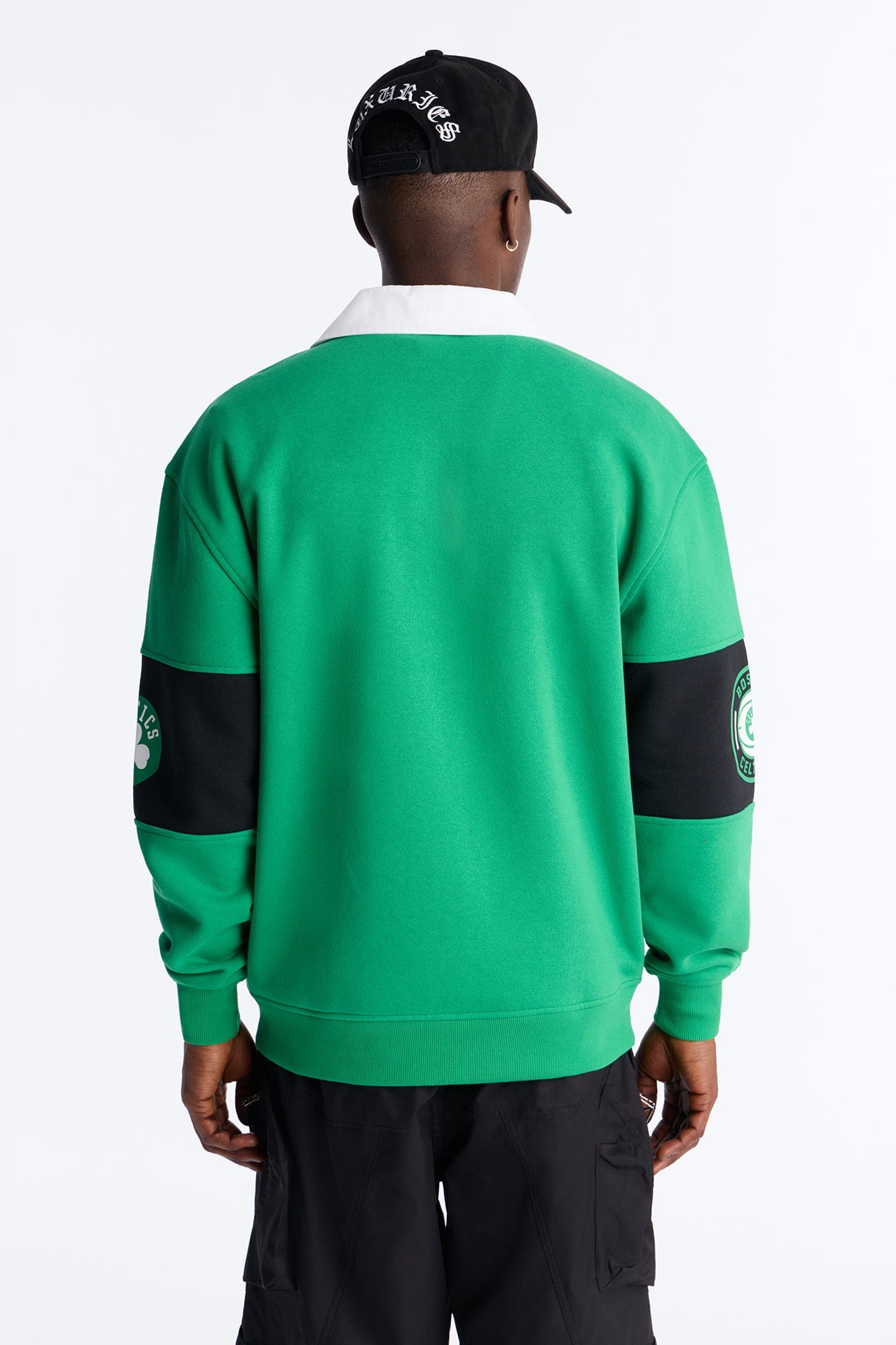 Celtics Long Sleeve Fleece Polo - Kelly Green Fashion Nova