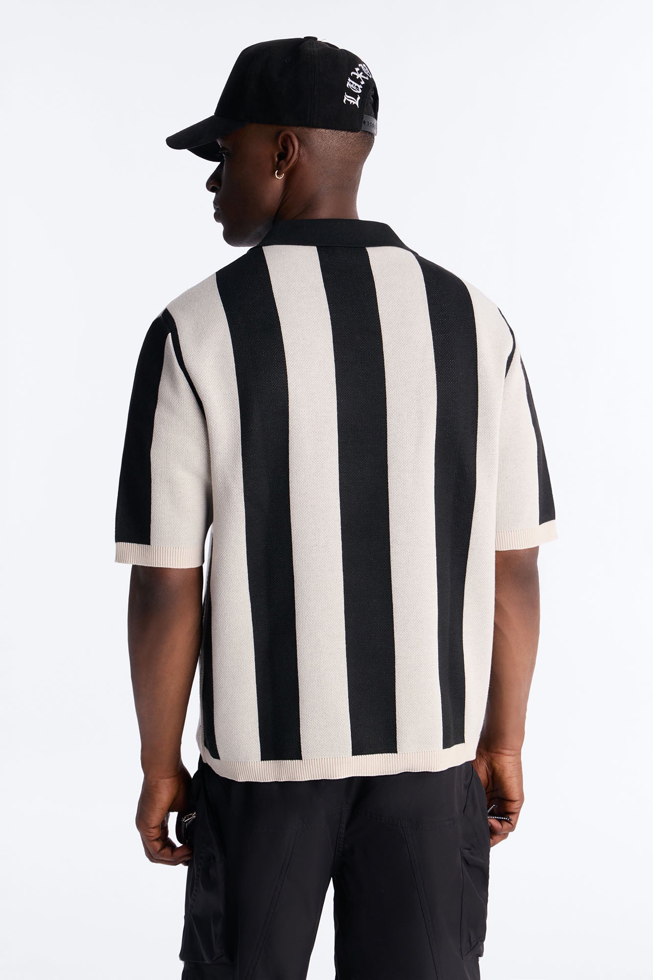 Apex United Johnny Collar Knit Top - Black/combo Fashion Nova