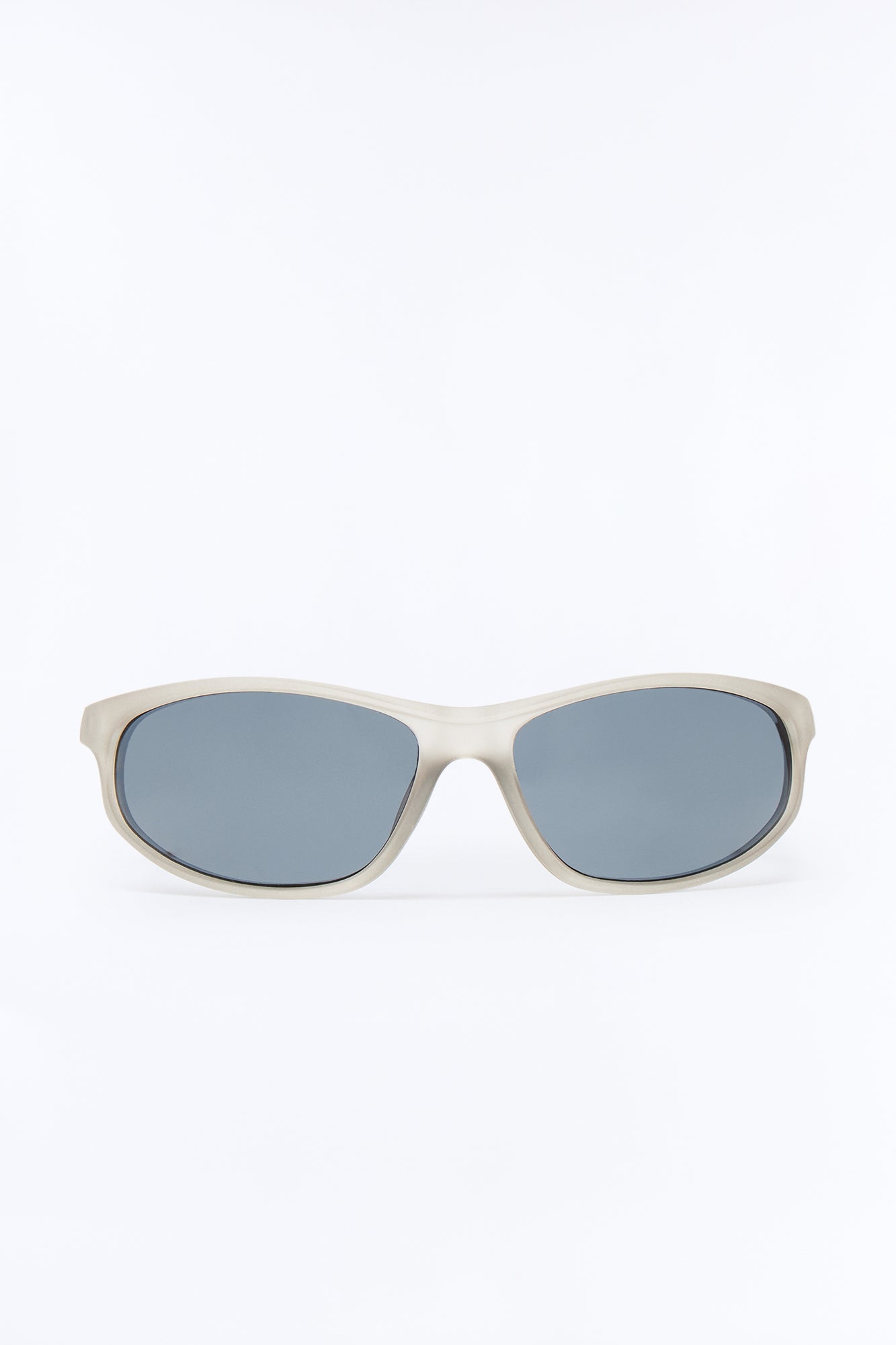 Rubberized Slim Sport Wrap Sunglasses - Grey Fashion Nova