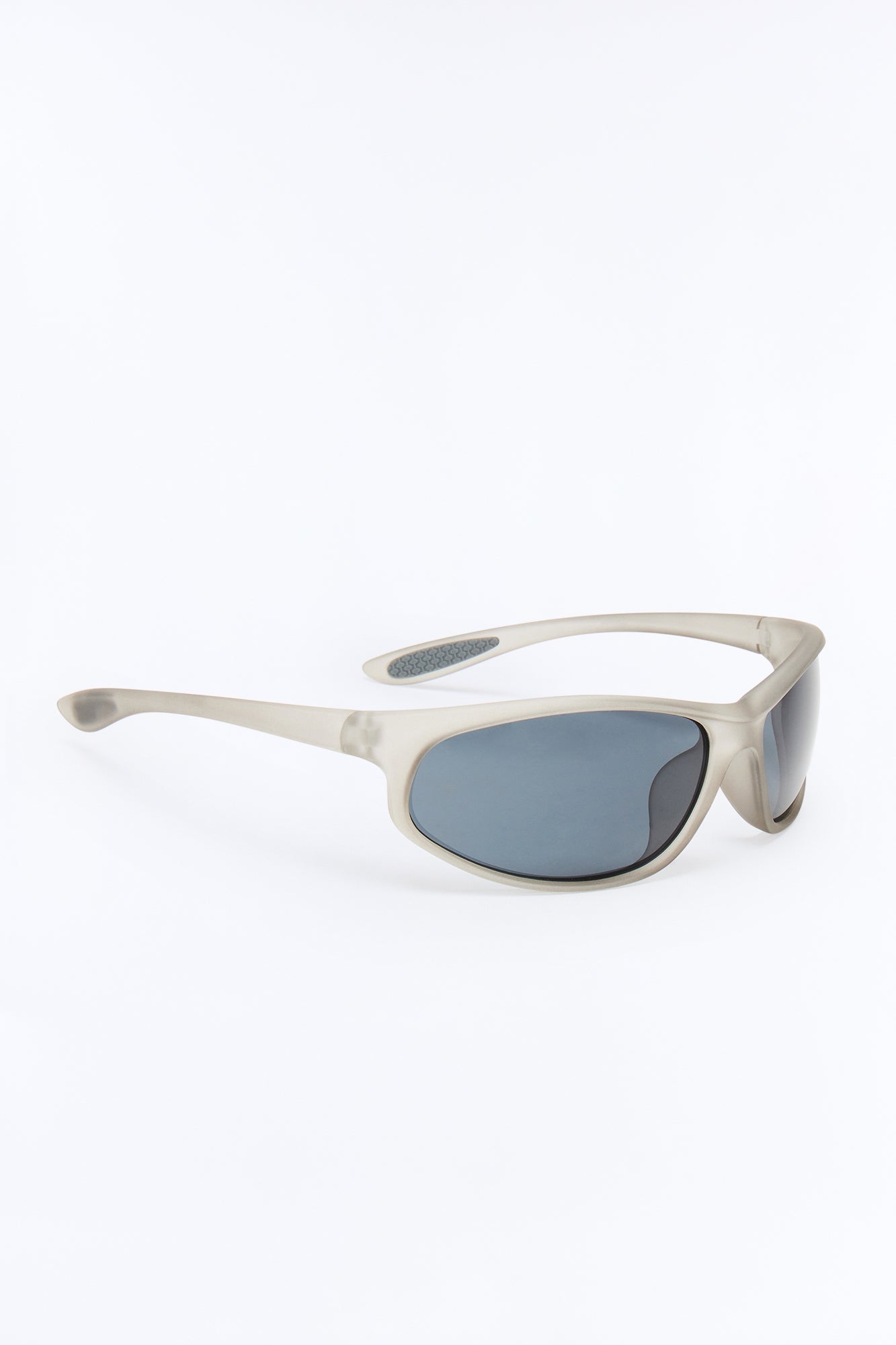 Rubberized Slim Sport Wrap Sunglasses - Grey Fashion Nova