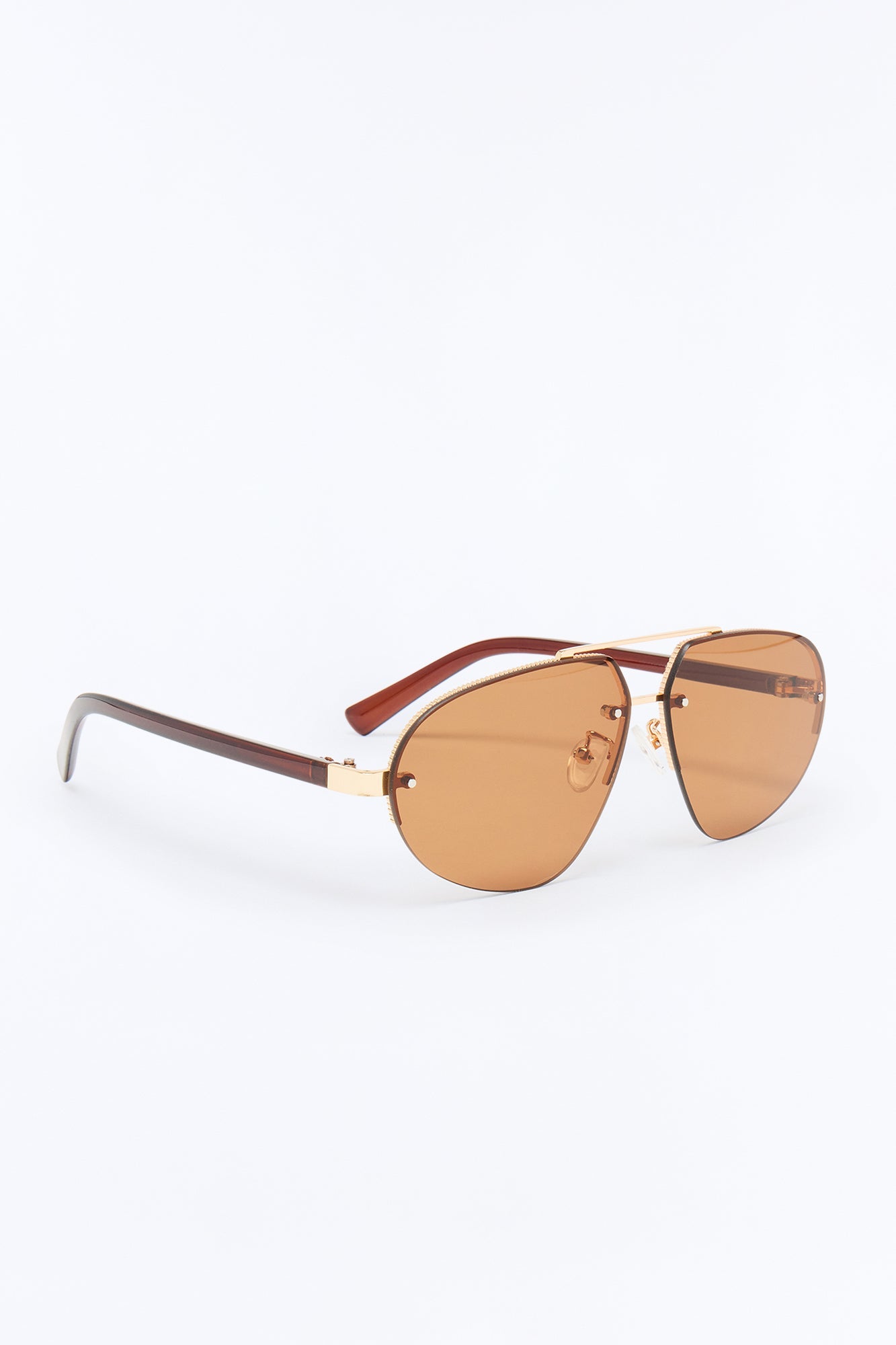 High End Aviator Sunglasses - Brown Fashion Nova