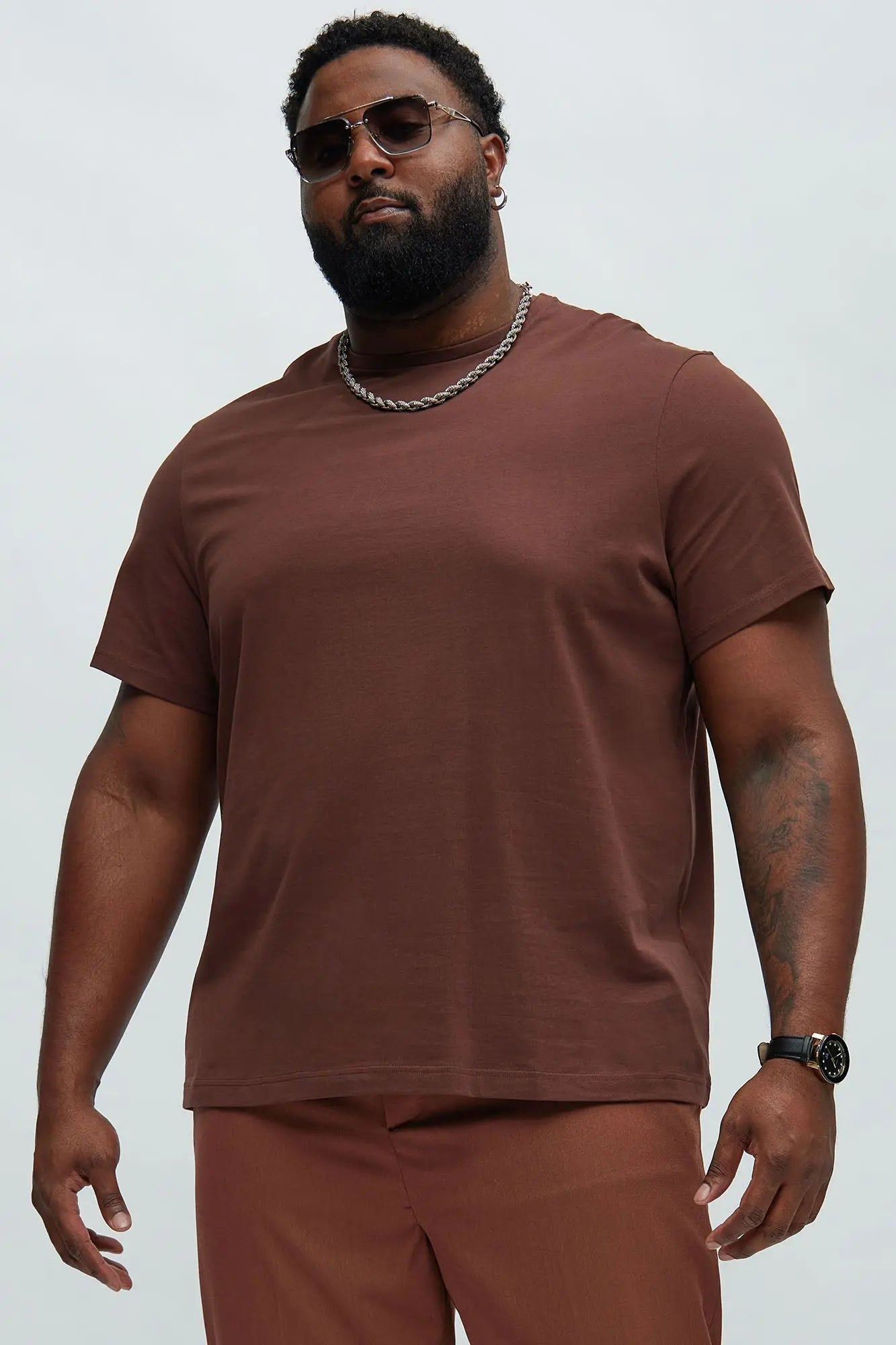Classic Lightweight Tee - Brown Fashion Nova