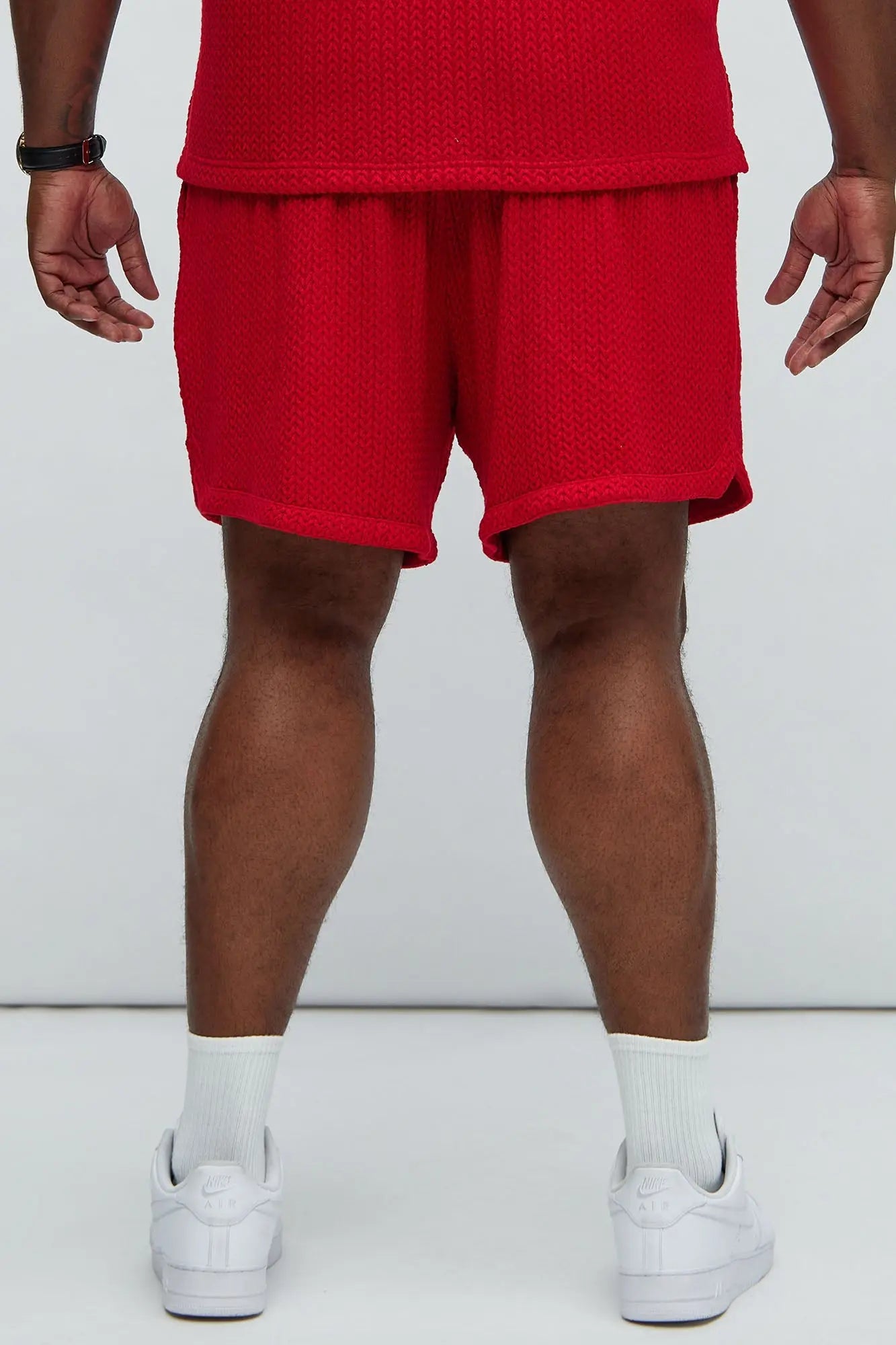 Catanina Textured Shorts - Red Fashion Nova