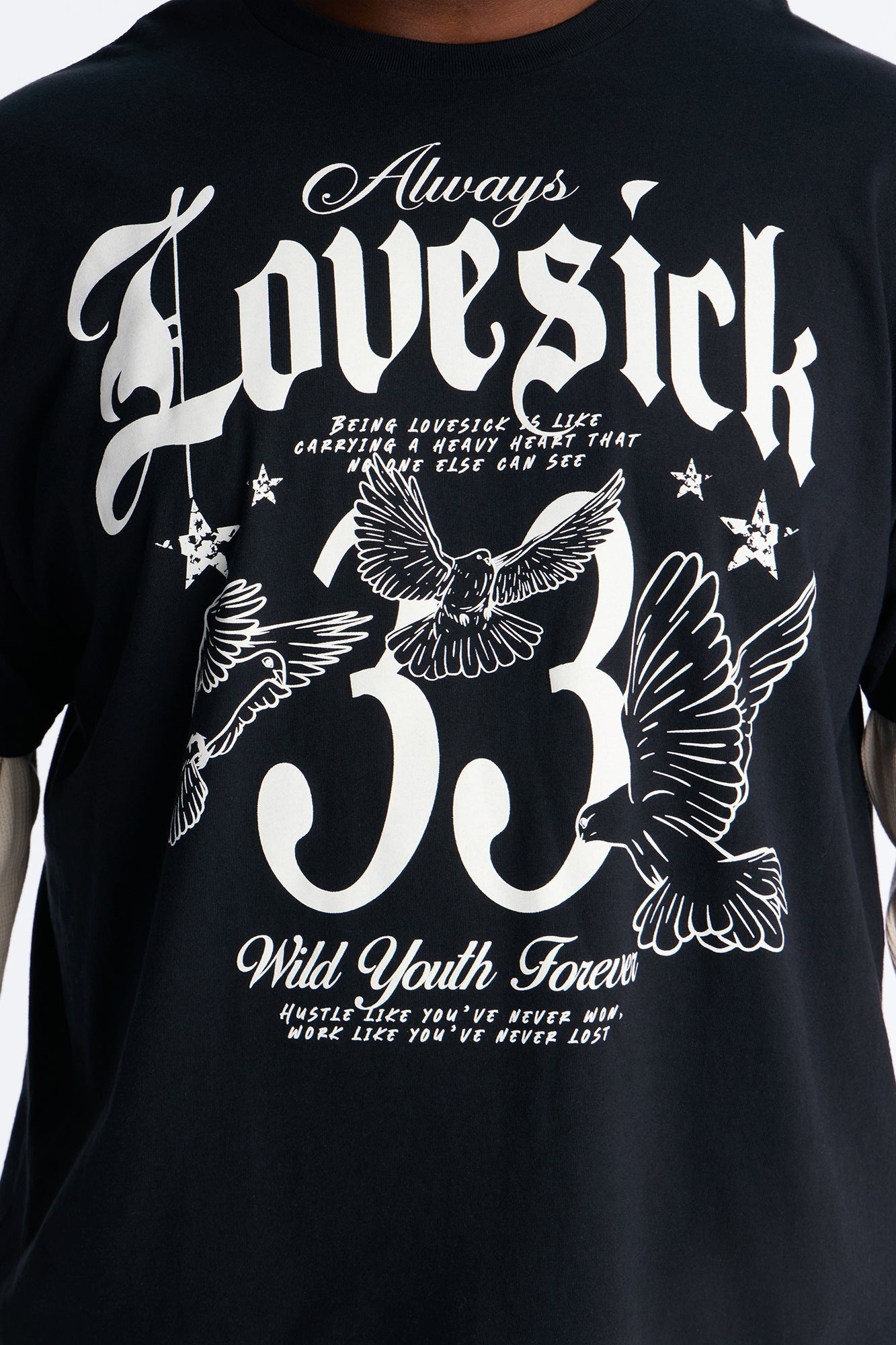 Lovesick 2fer Long Sleeve Tee - Black Fashion Nova
