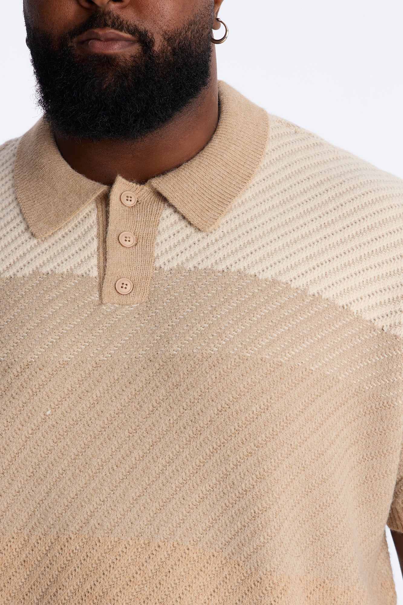 Atwater Sweater Polo - Tan Fashion Nova
