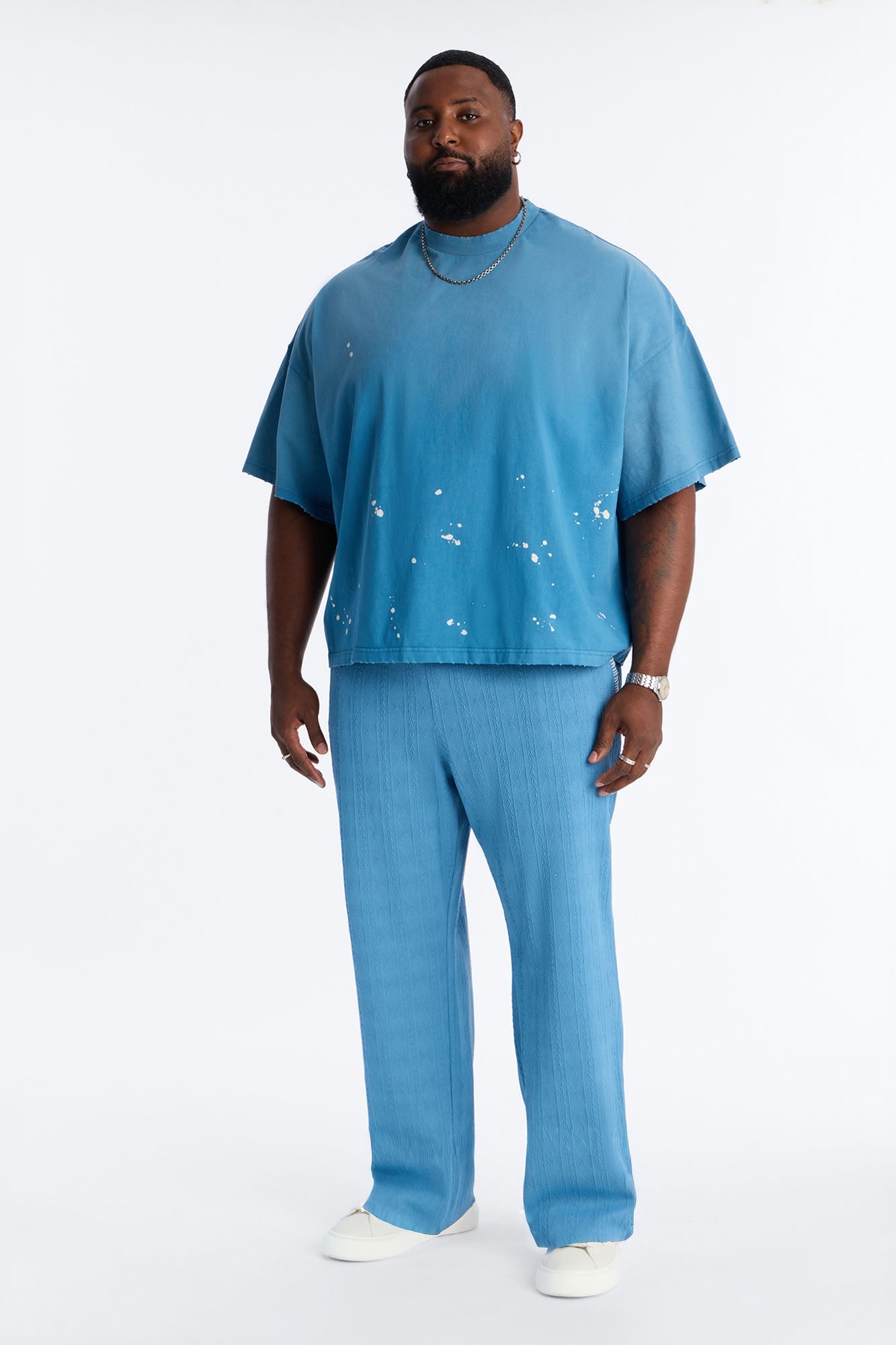 Boxy Studio Tee - Blue Fashion Nova