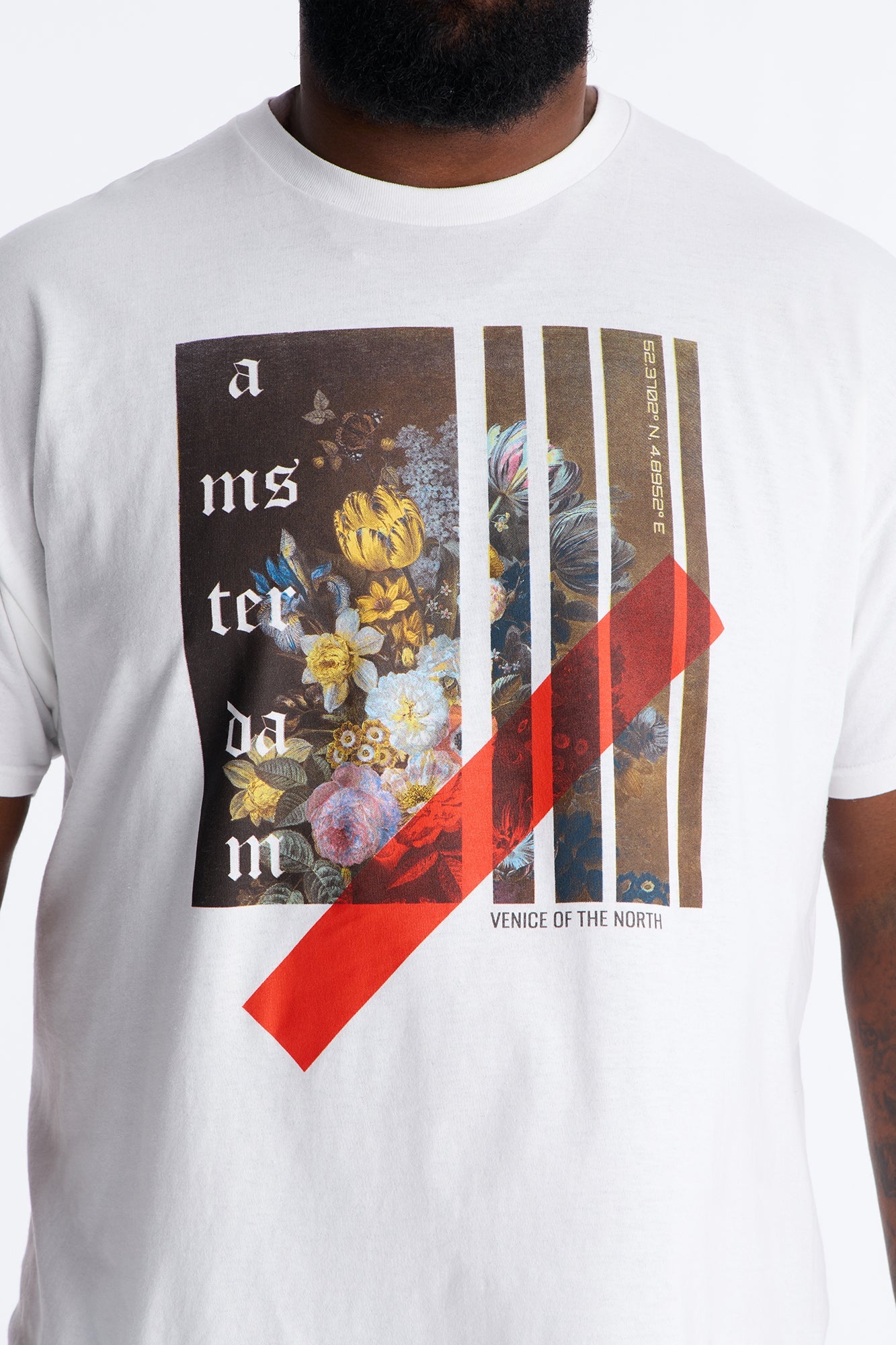 Amsterdam Floral Arrangement Short Sleeve Tee - White Fashion Nova